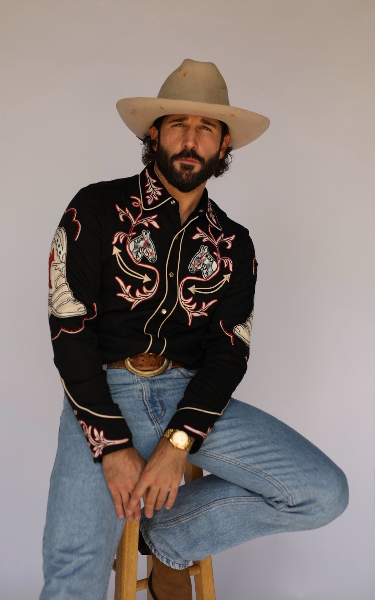 Chain Stitched Pearl Snap Shirts