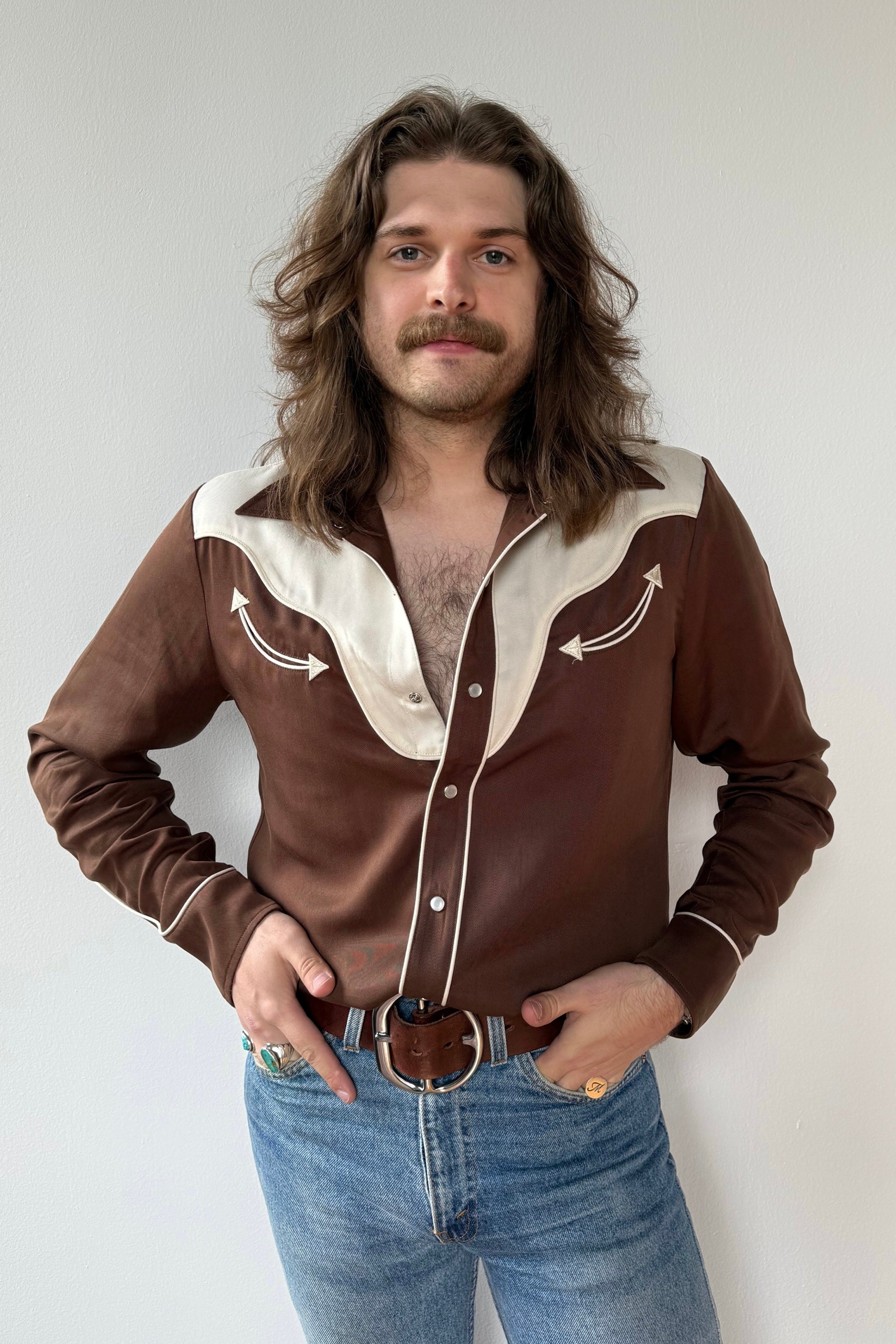 San Juan Men's Shirt Chocolate