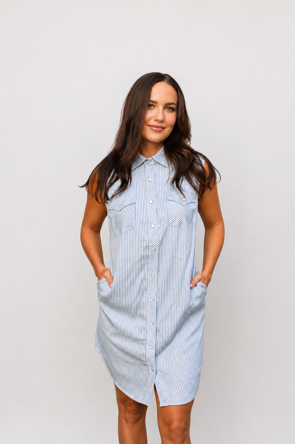 Palm Beach Women's Dress Grey Striped