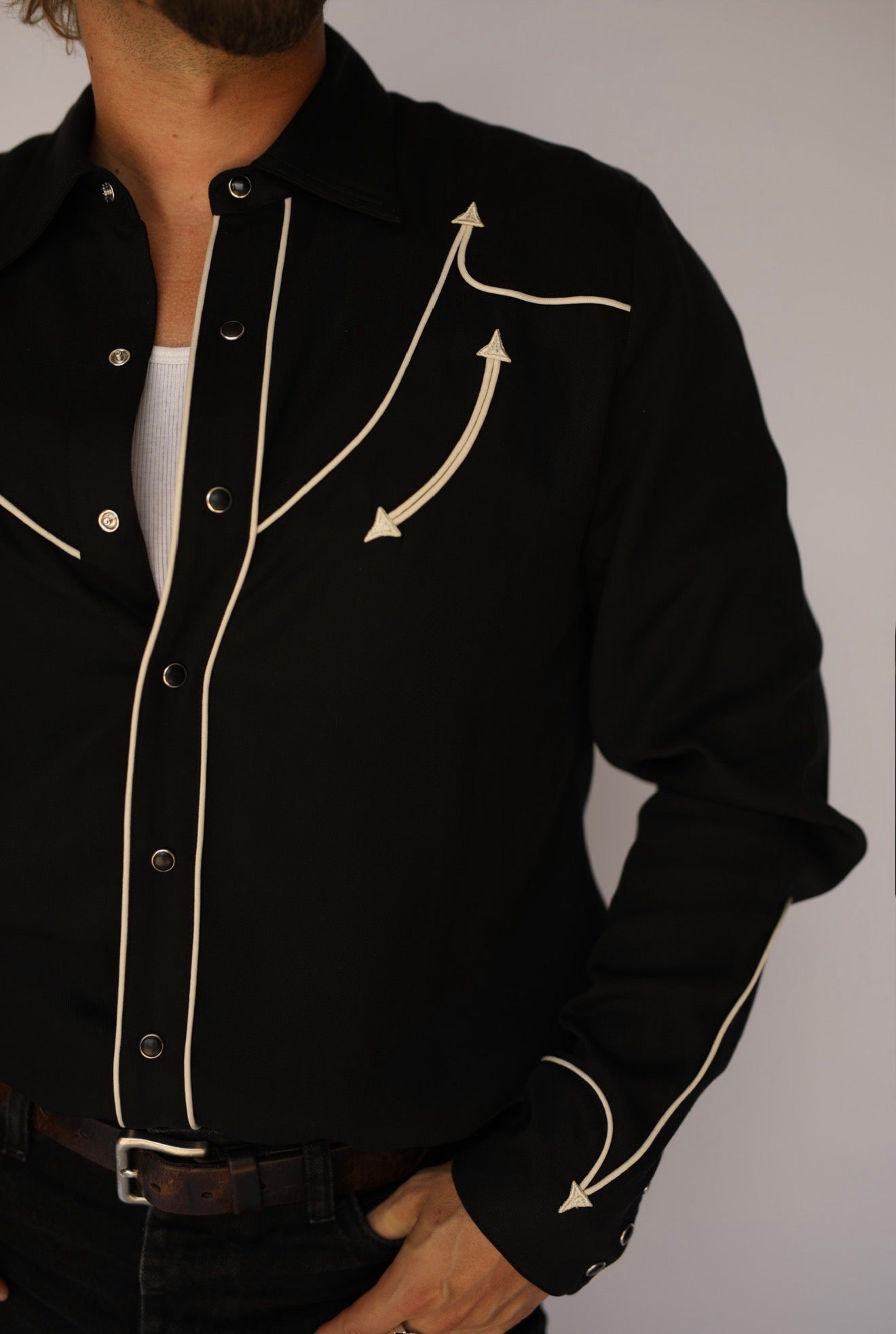 Reno Shirt Black with Off-White