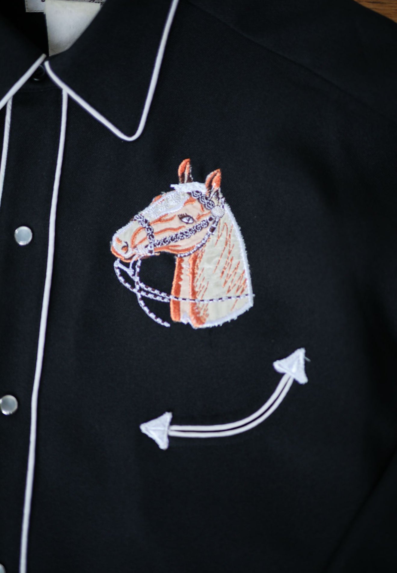 1950'S BLACK HORSE HEAD SHIRT XL/2XL