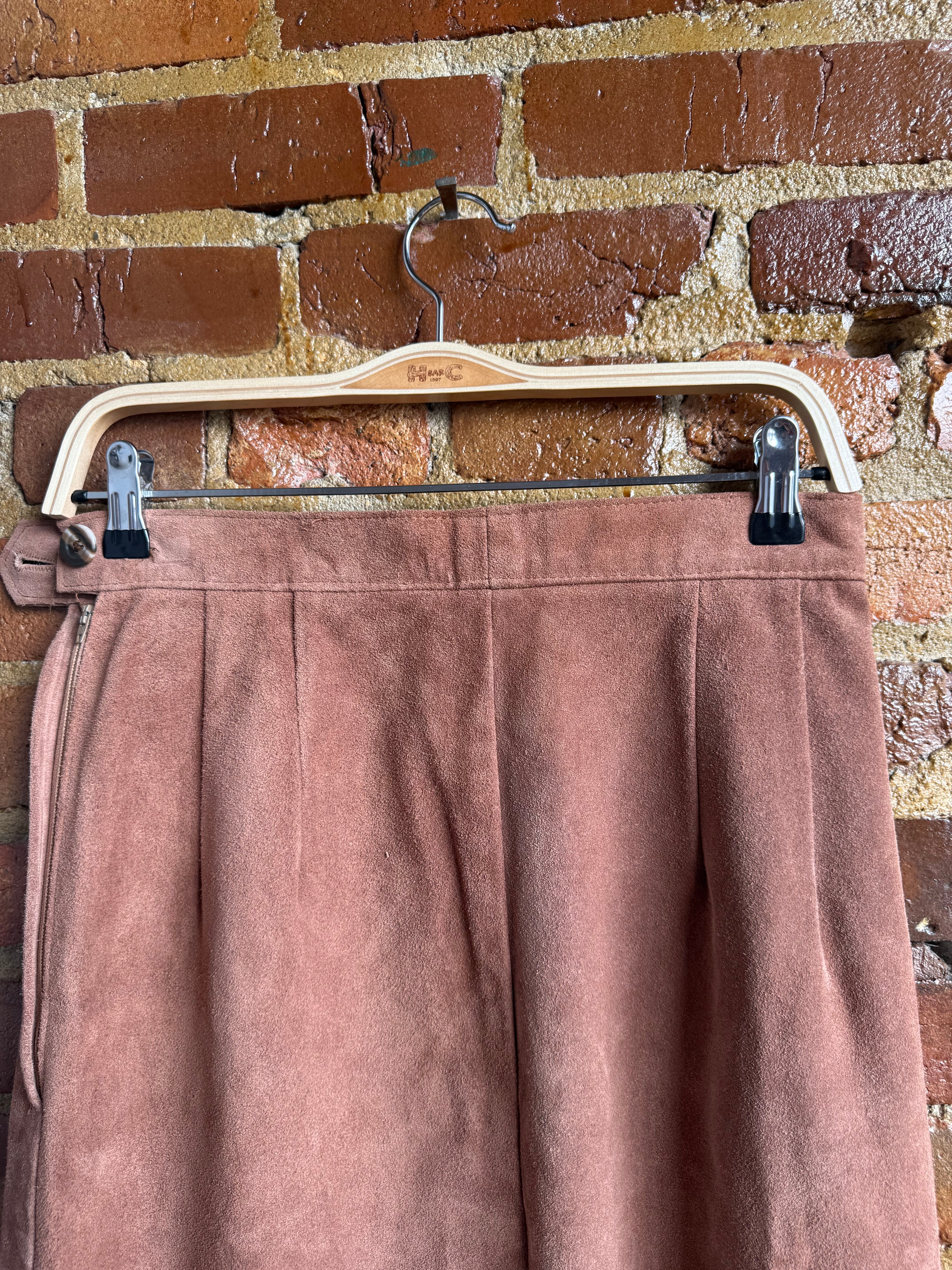 Archive 1960's Brown Suede Skirt