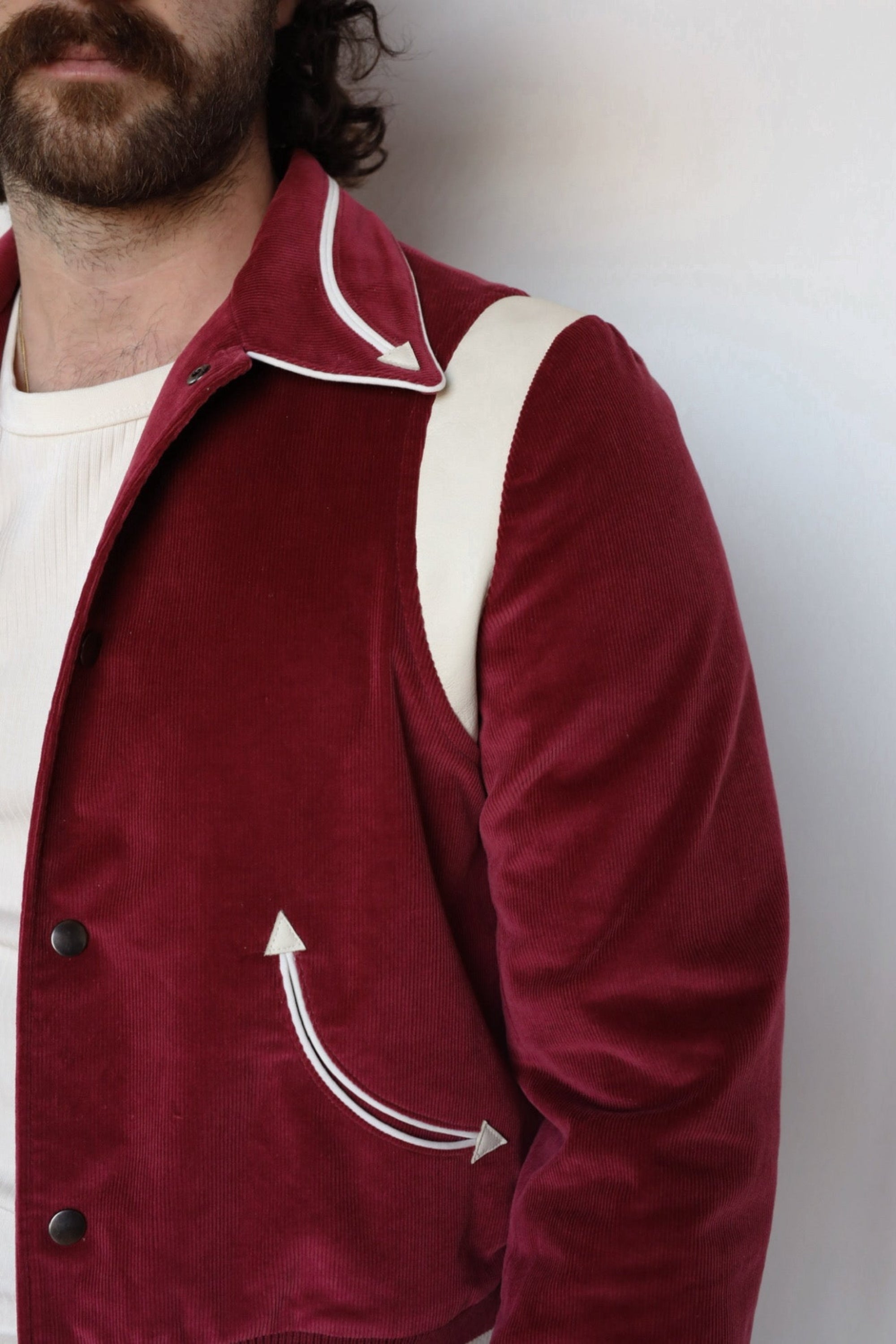 Silver Lake Corduroy Unisex Jacket Maroon