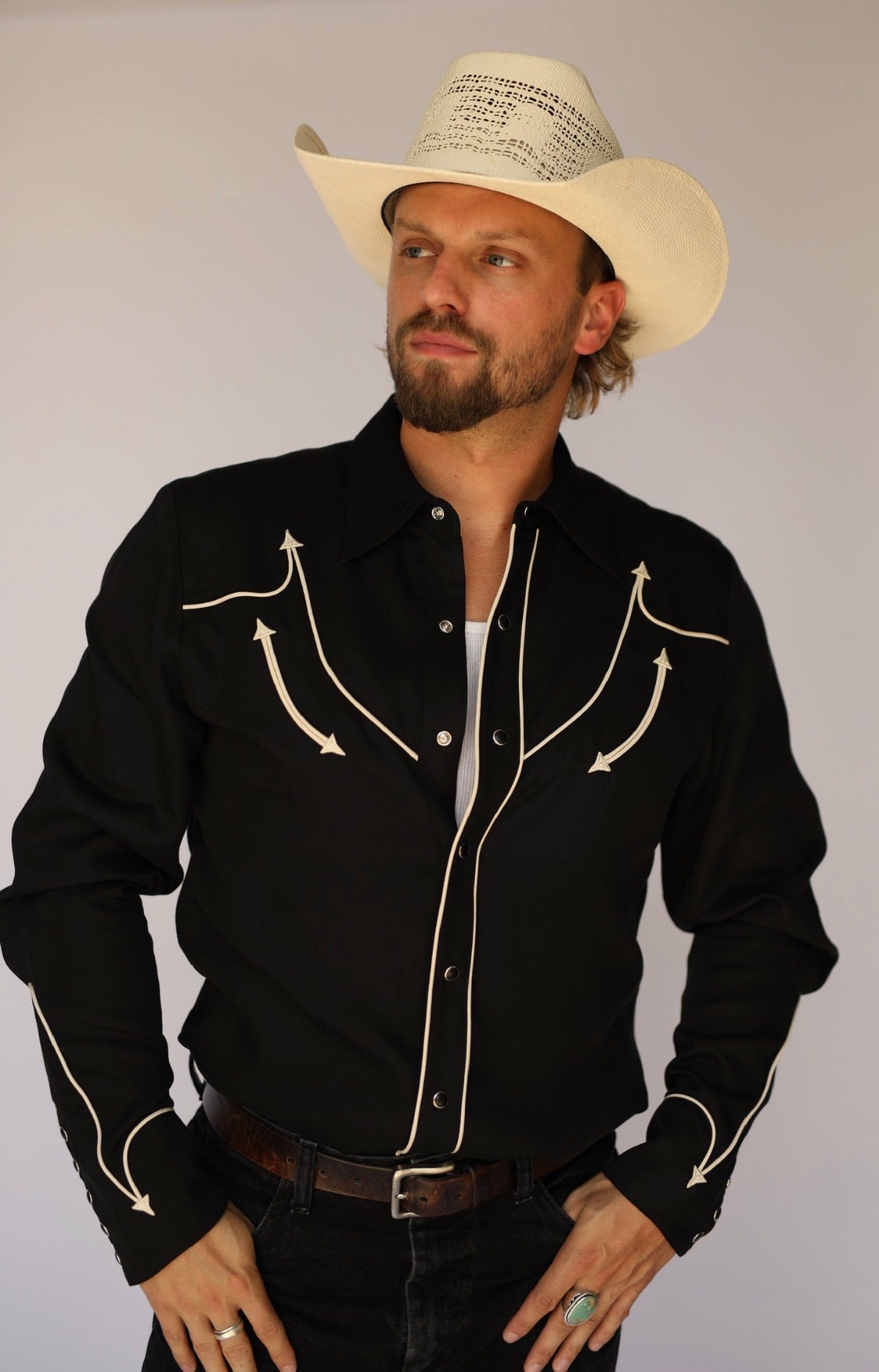 Reno Shirt Black with Off-White