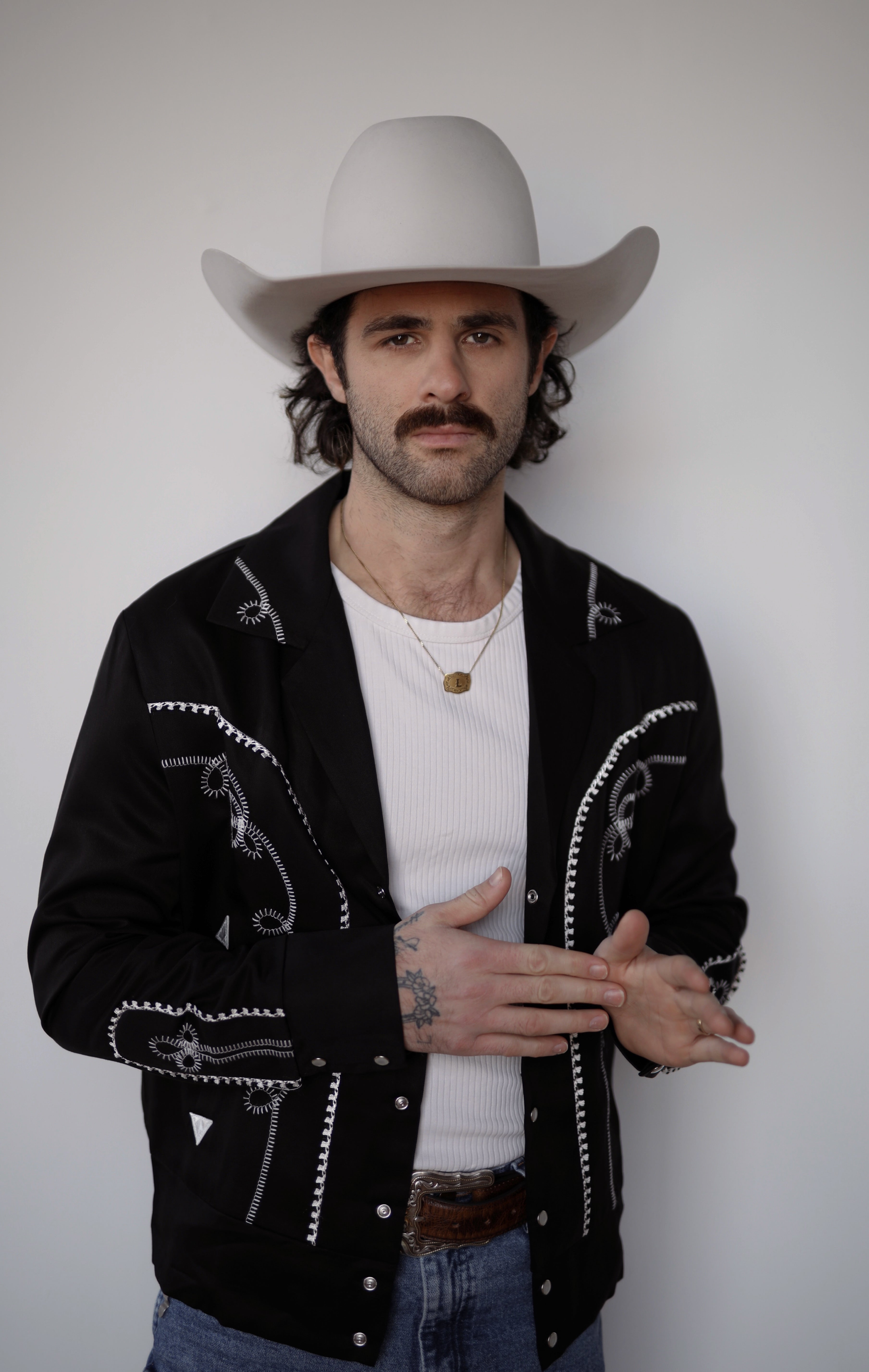 Bolero Men's Jacket Black and White