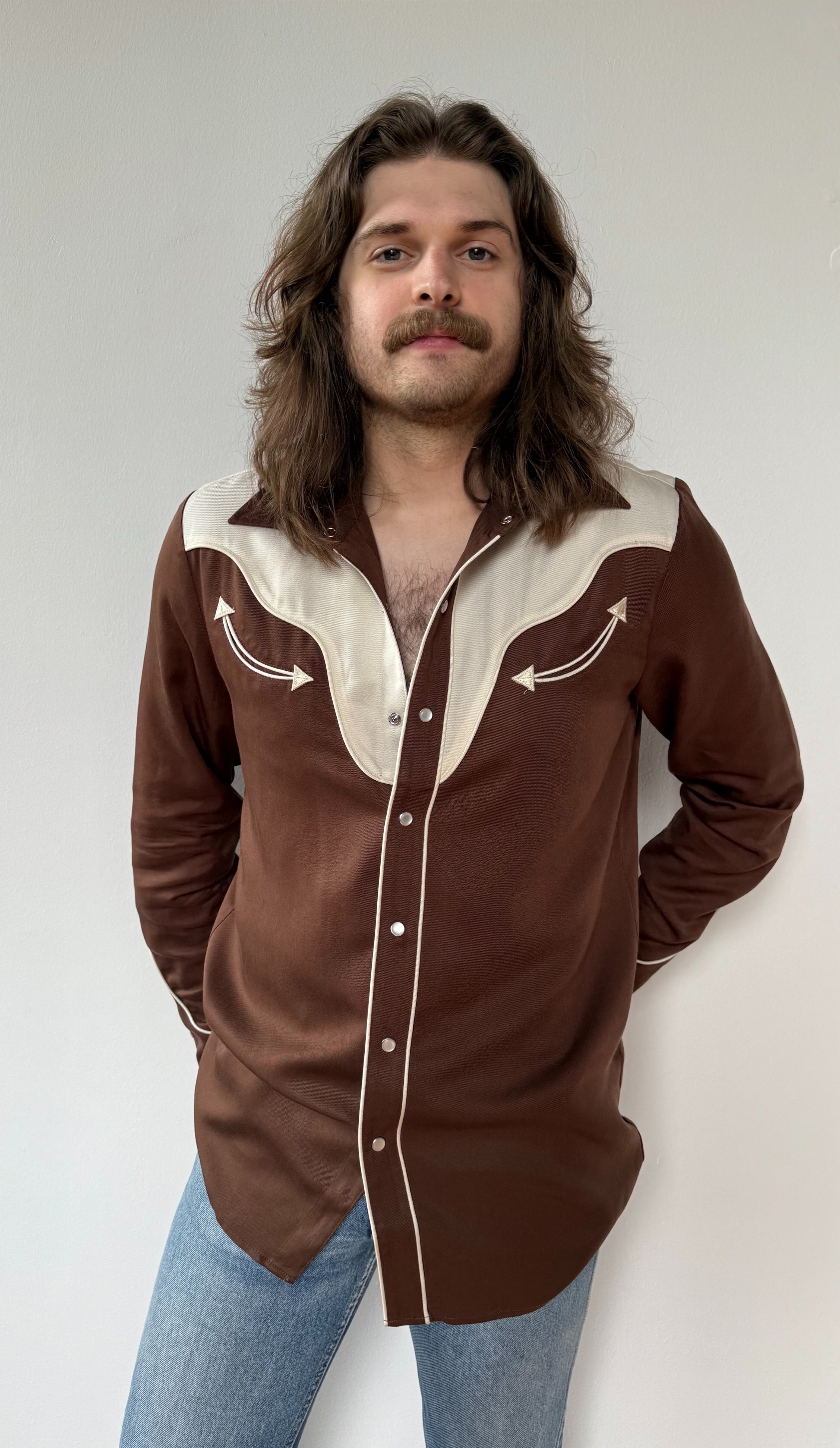 San Juan Men's Shirt Chocolate