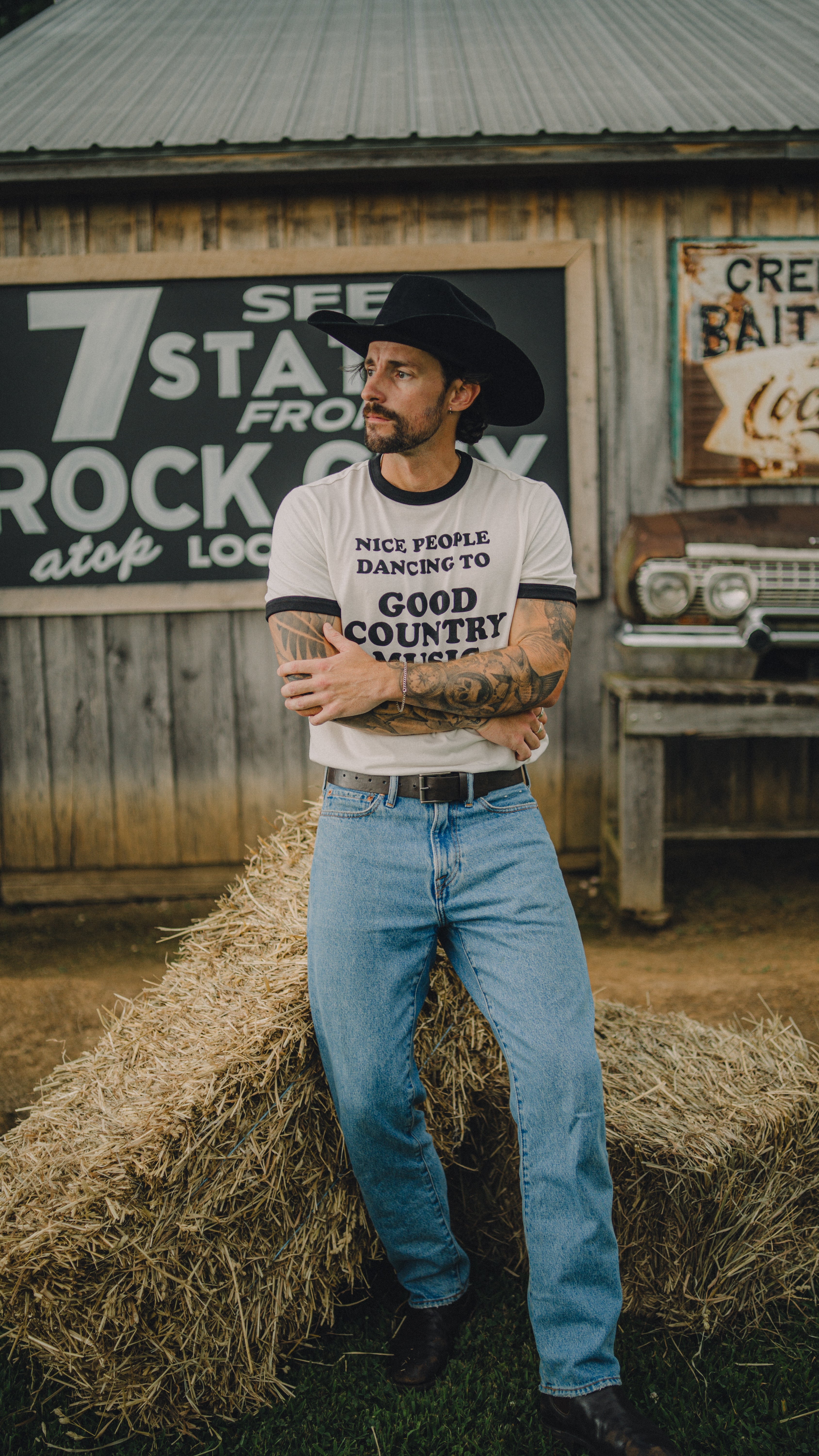 H Bar C X Rustler ‘Nice People’ Mens Ringer