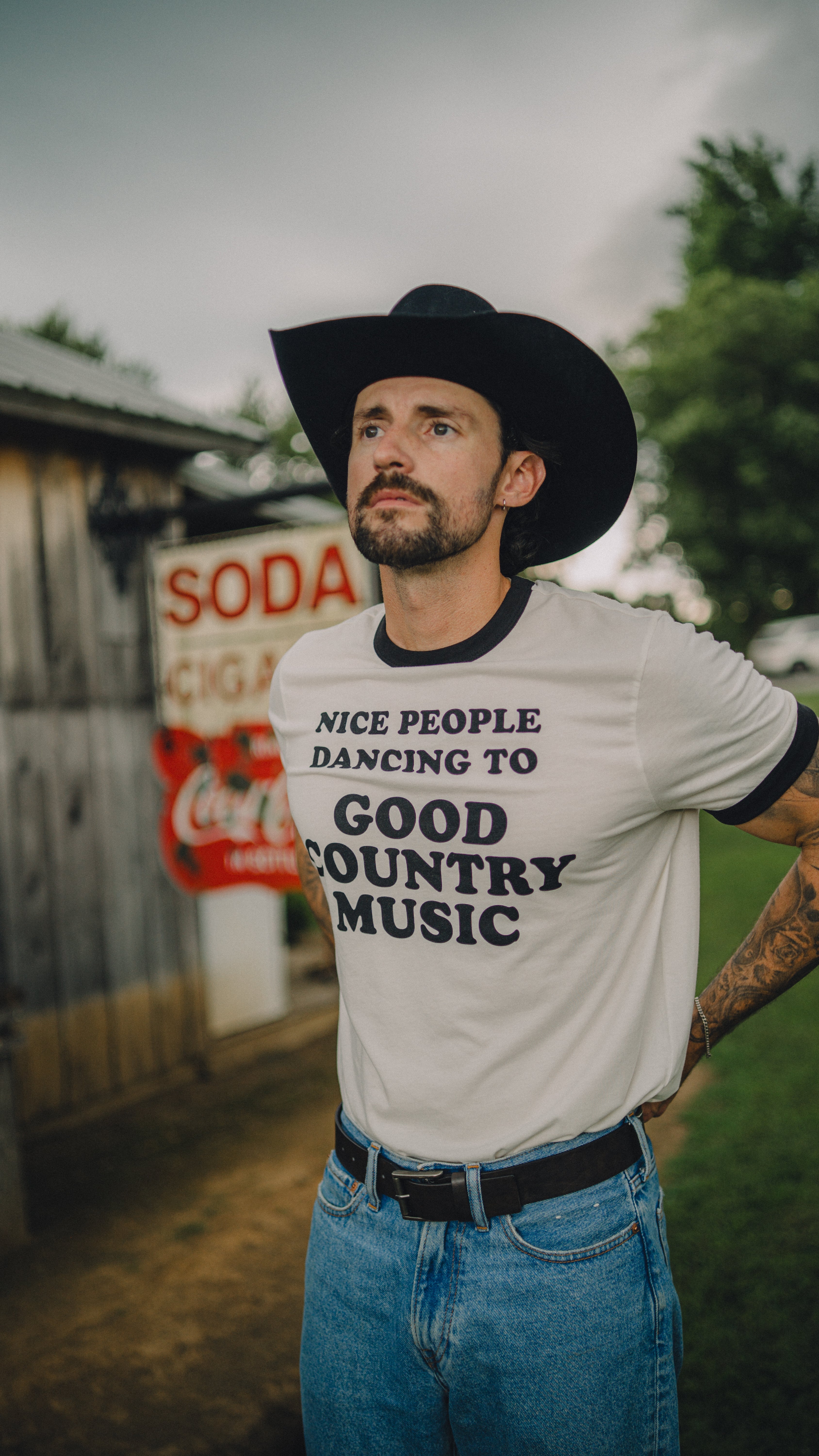 H Bar C X Rustler ‘Nice People’ Mens Ringer