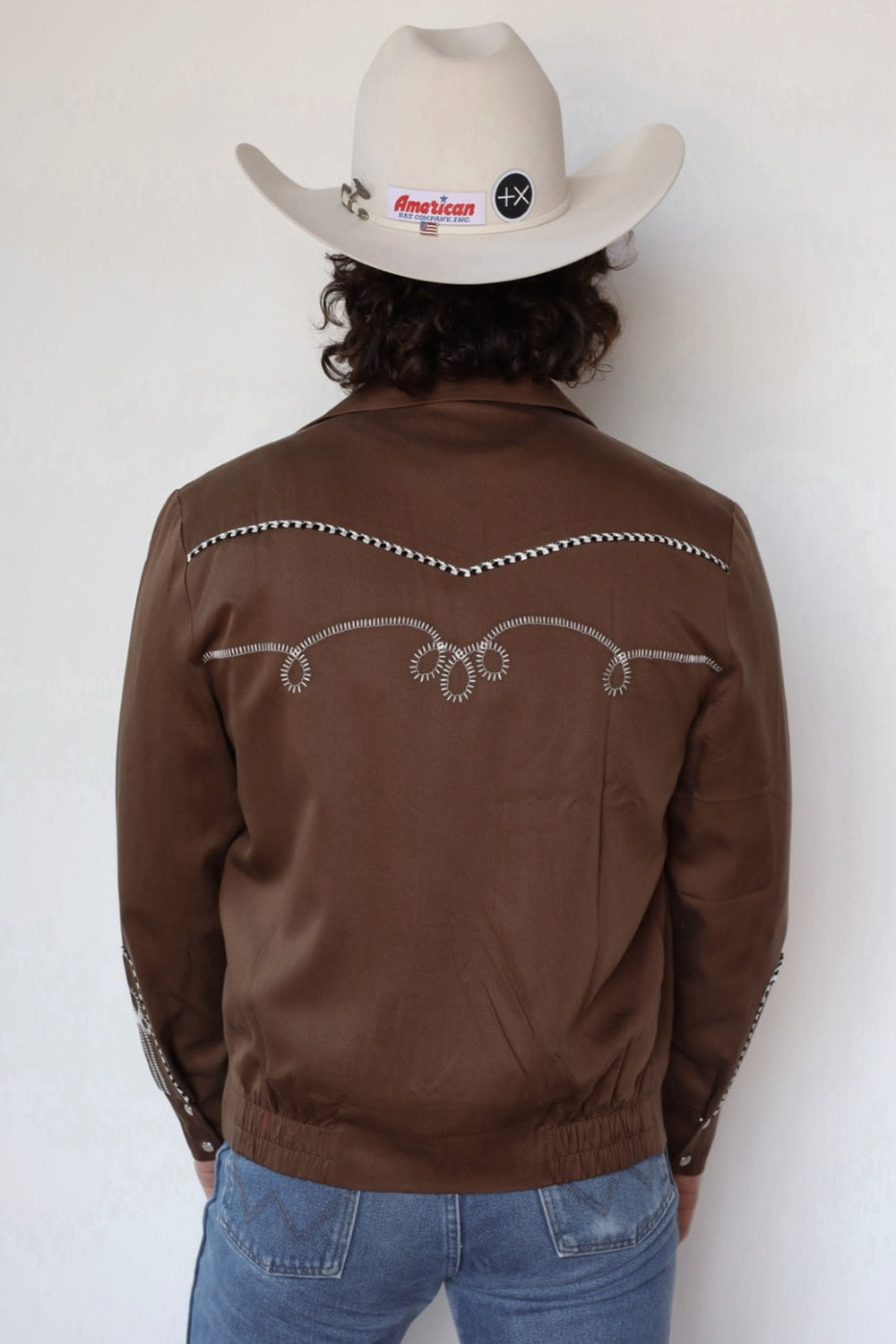 Bolero Men's Jacket Walnut and White