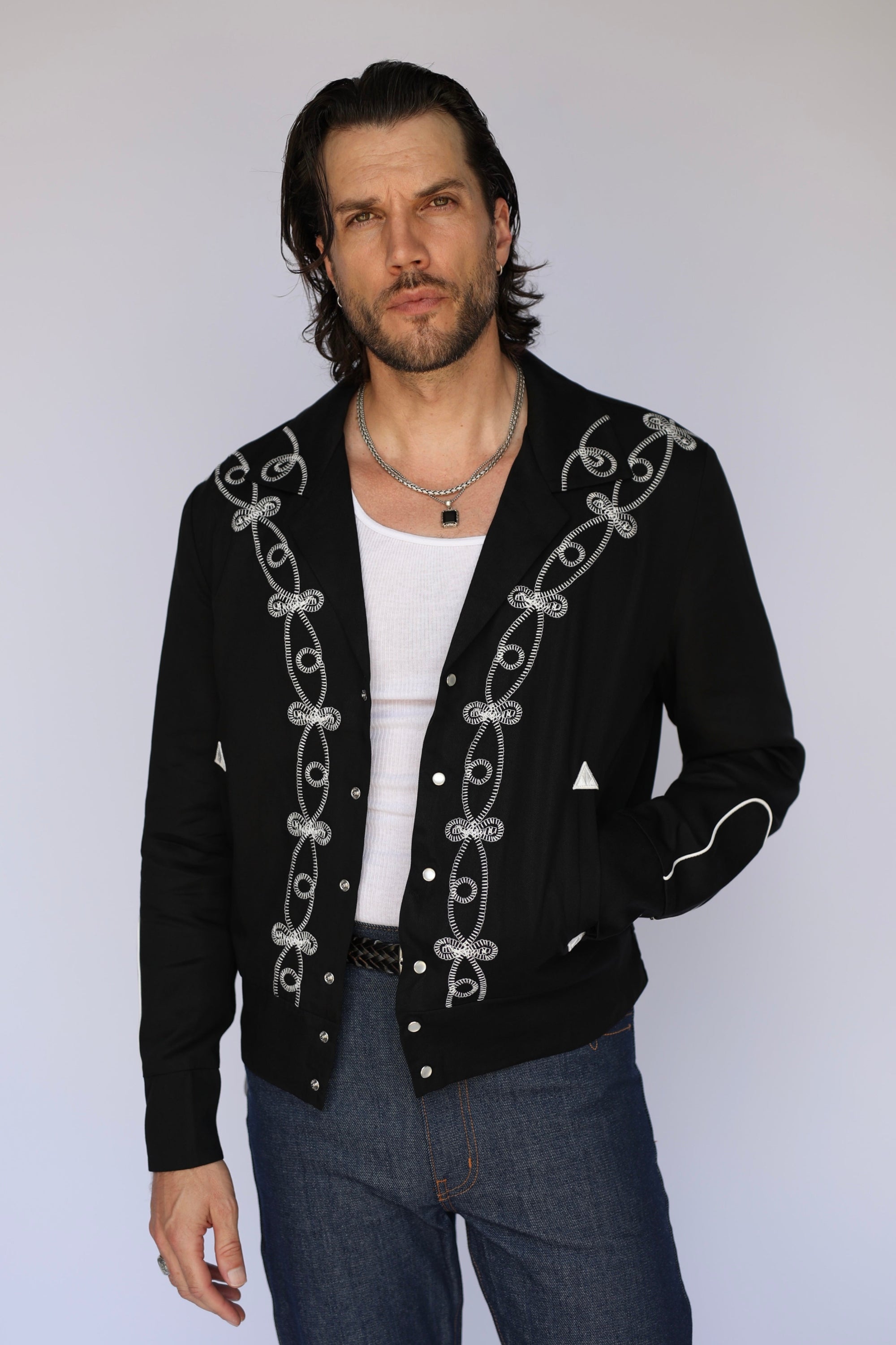 Bolero Men's Jacket - El Patrón - Black and White