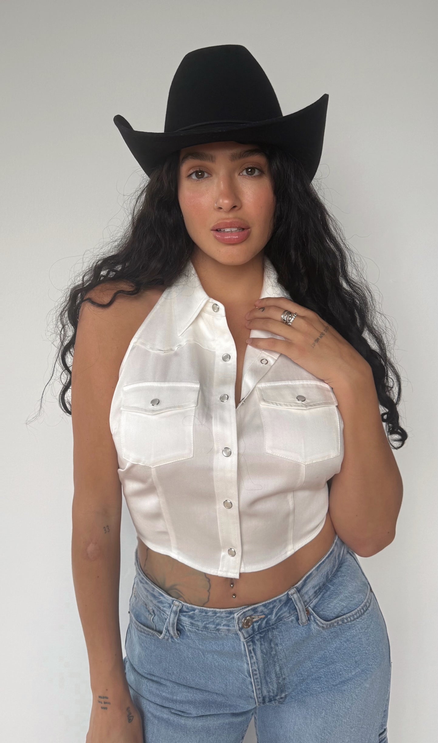 Hampton Halter Top White