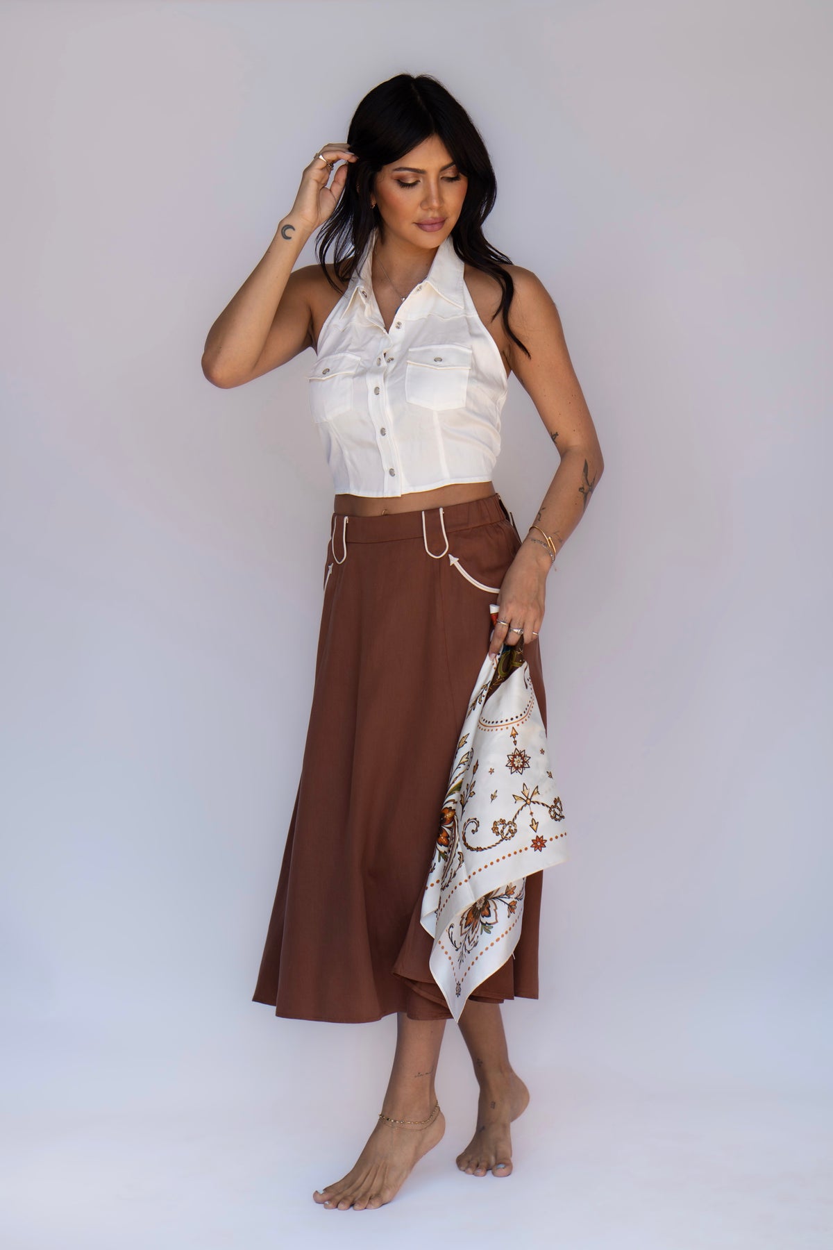 Hampton Halter Top White