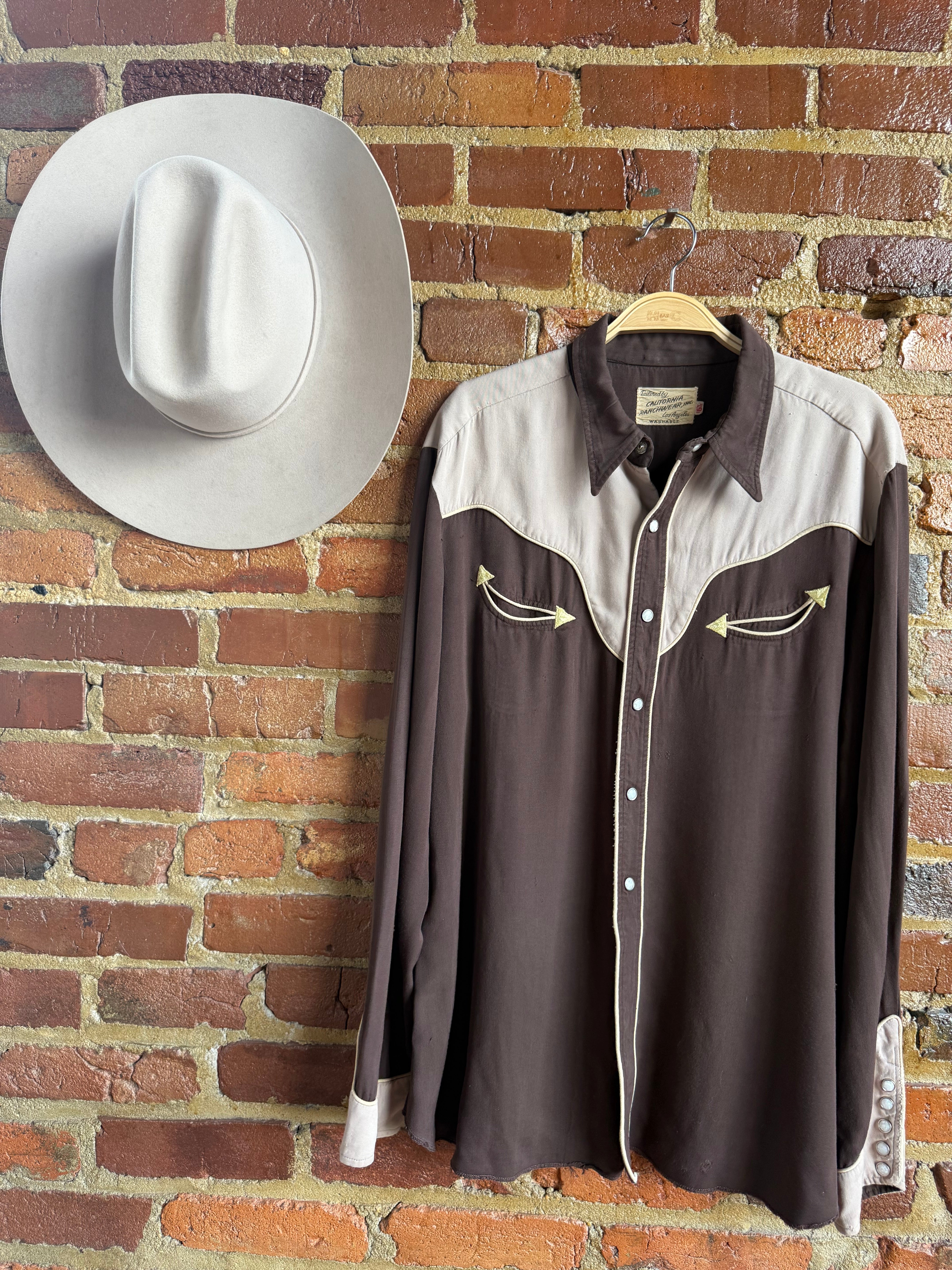 Archive 1940’s San Juan Brown Vintage Shirt