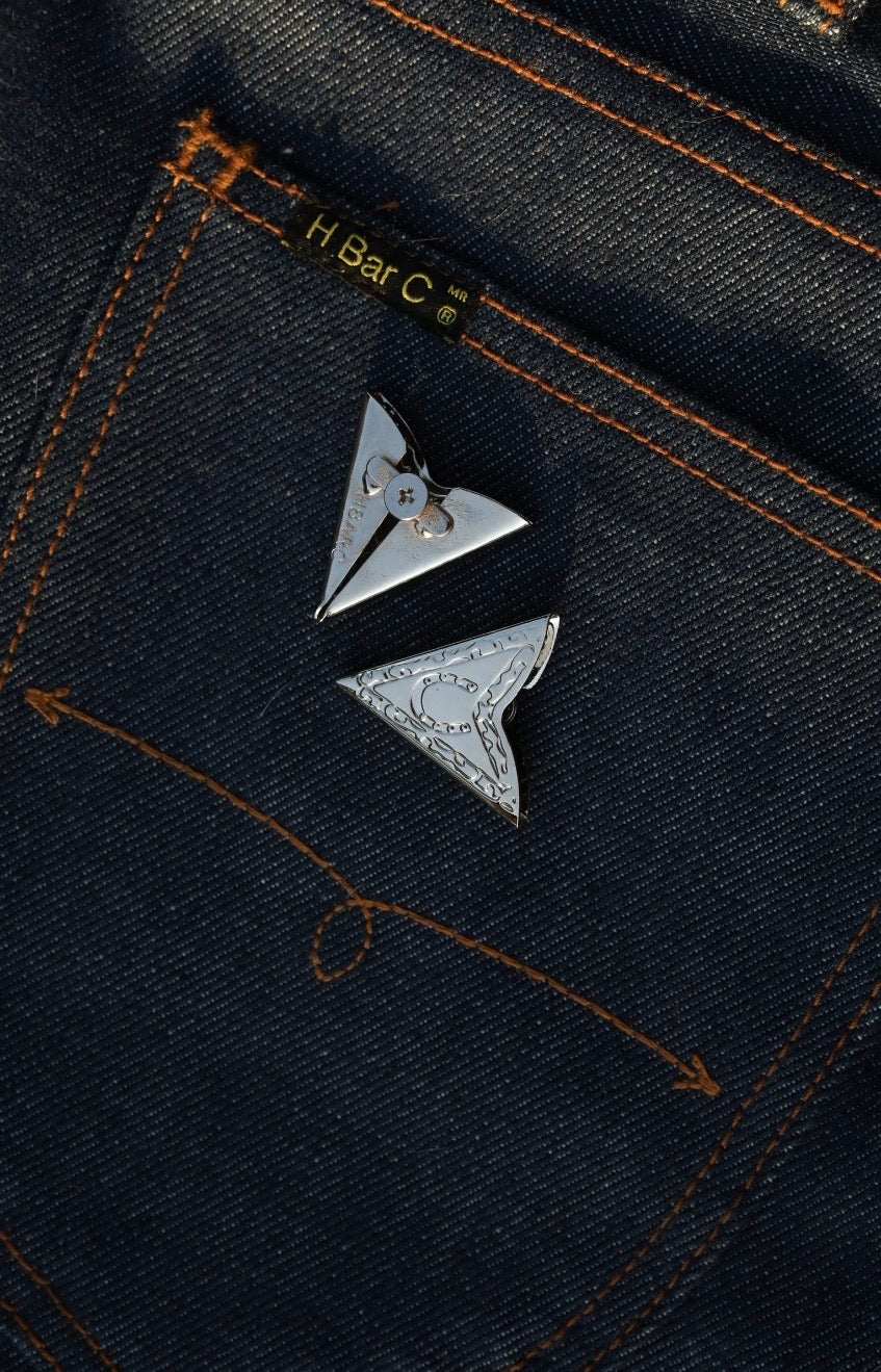 Engraved Collar Tips - Five Pieces of the Frontier