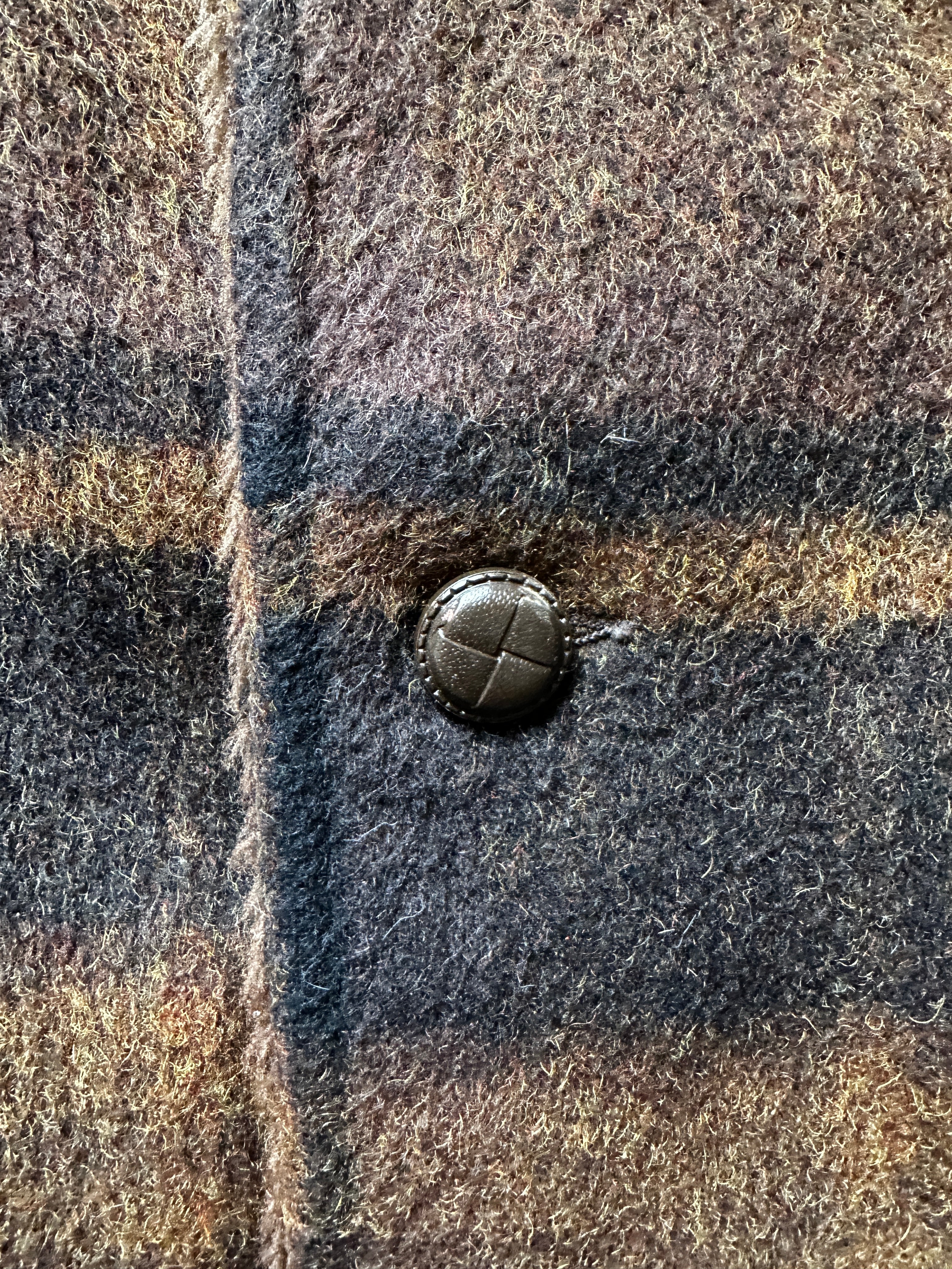 1950/60's BROWN PLAID SHERPA LINED RANCH COAT