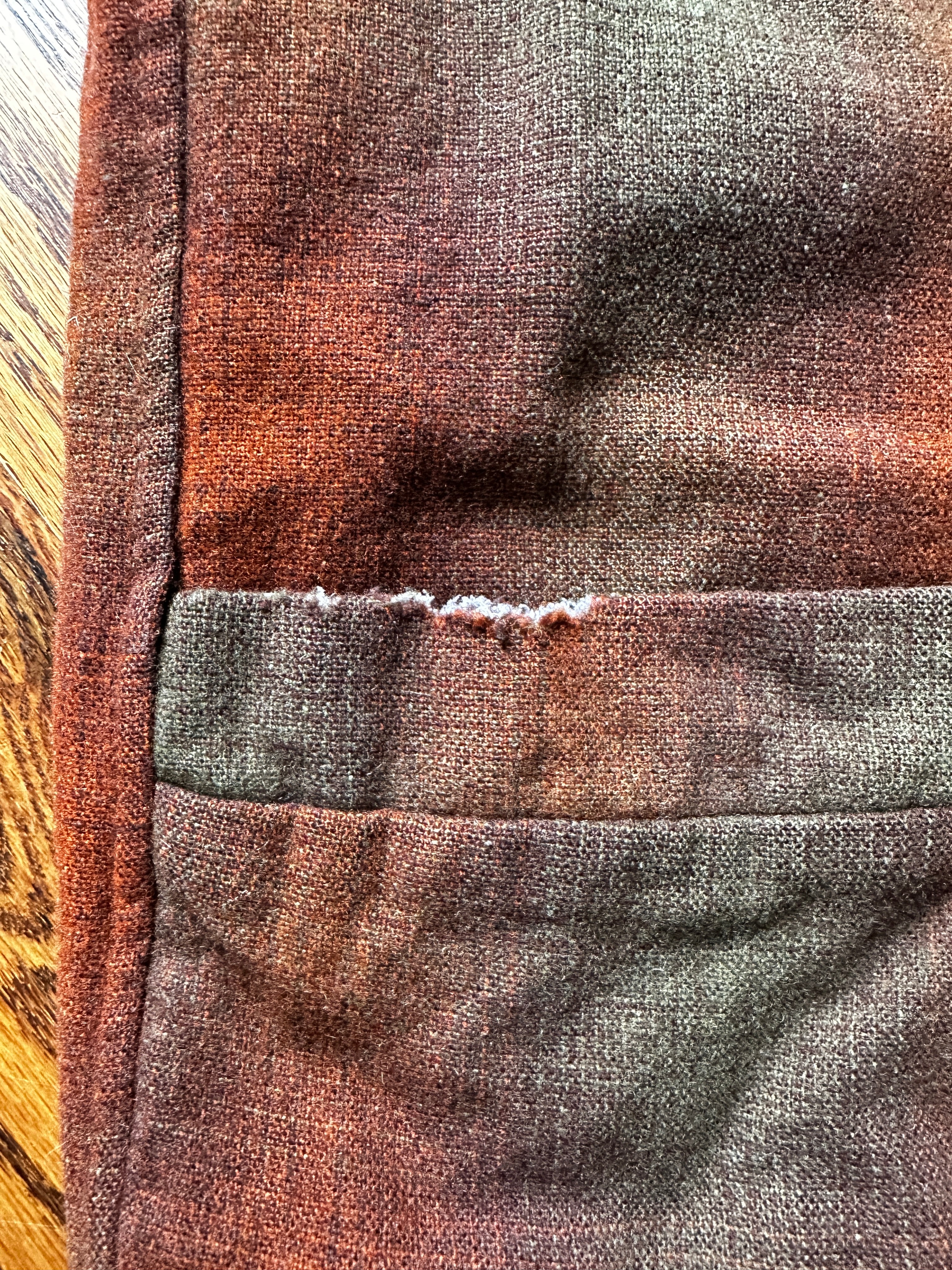 1960'S BROWN GREEN WOOL RANCH COAT LARGE