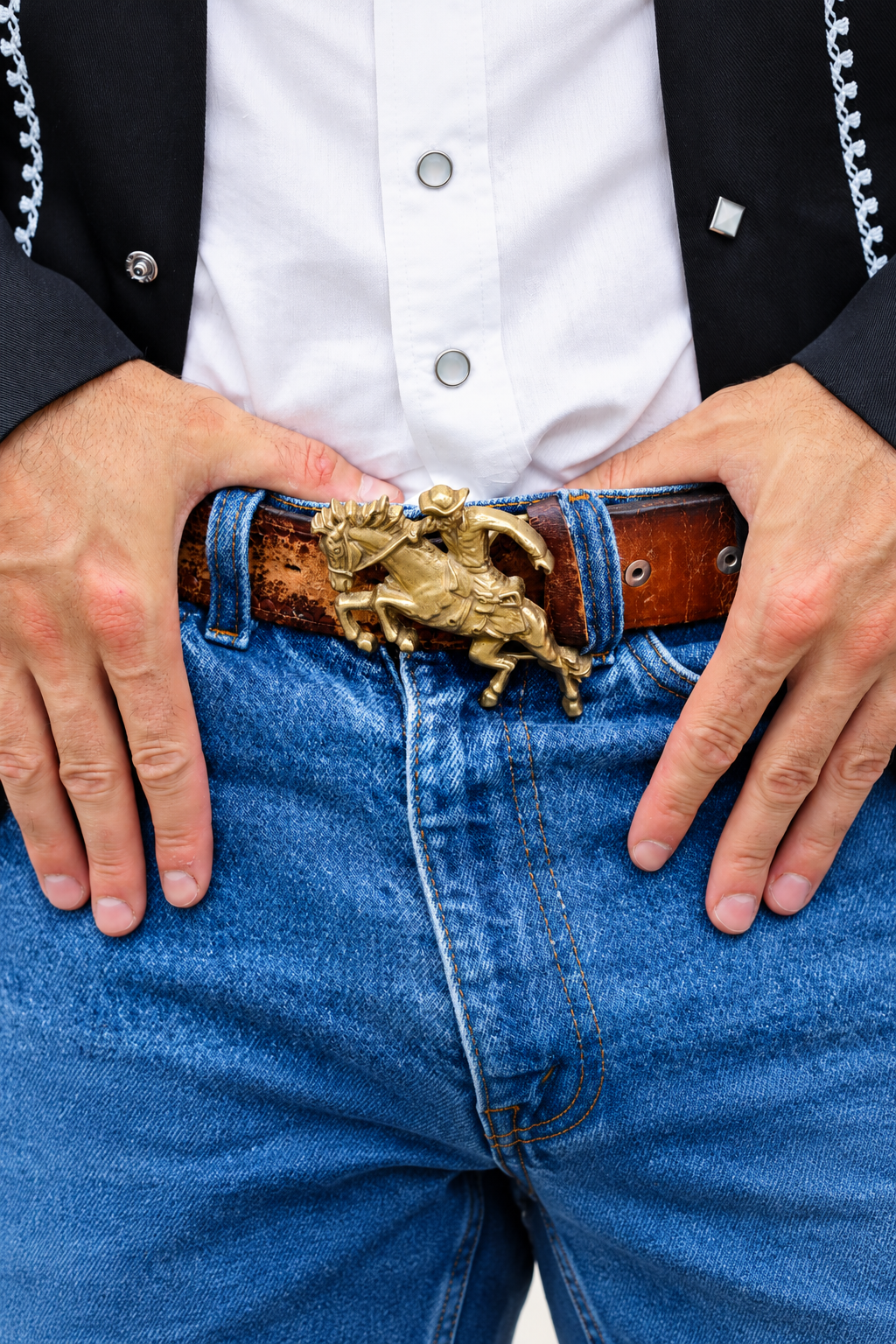 Cowboy Belt Buckle - Five Pieces of the Frontier