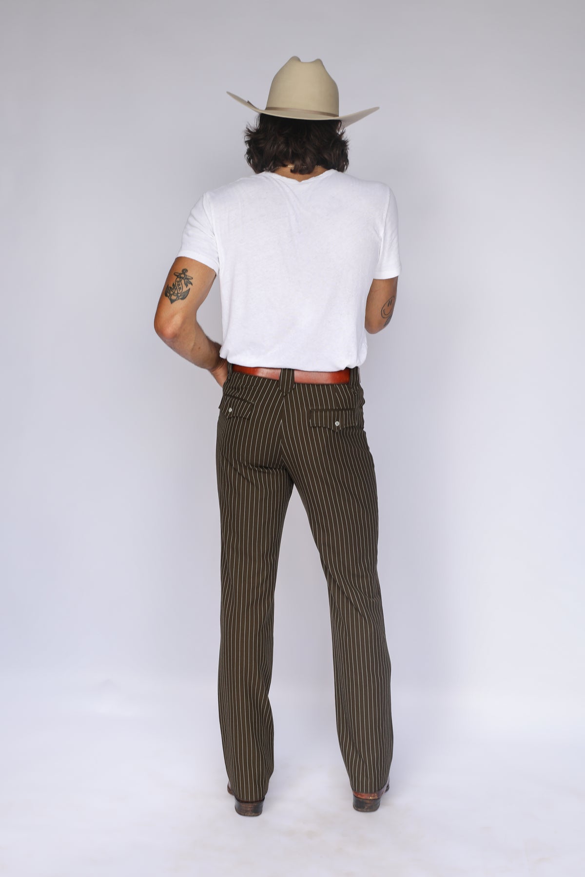 Bakersfield Pant Brown Pin Stripe