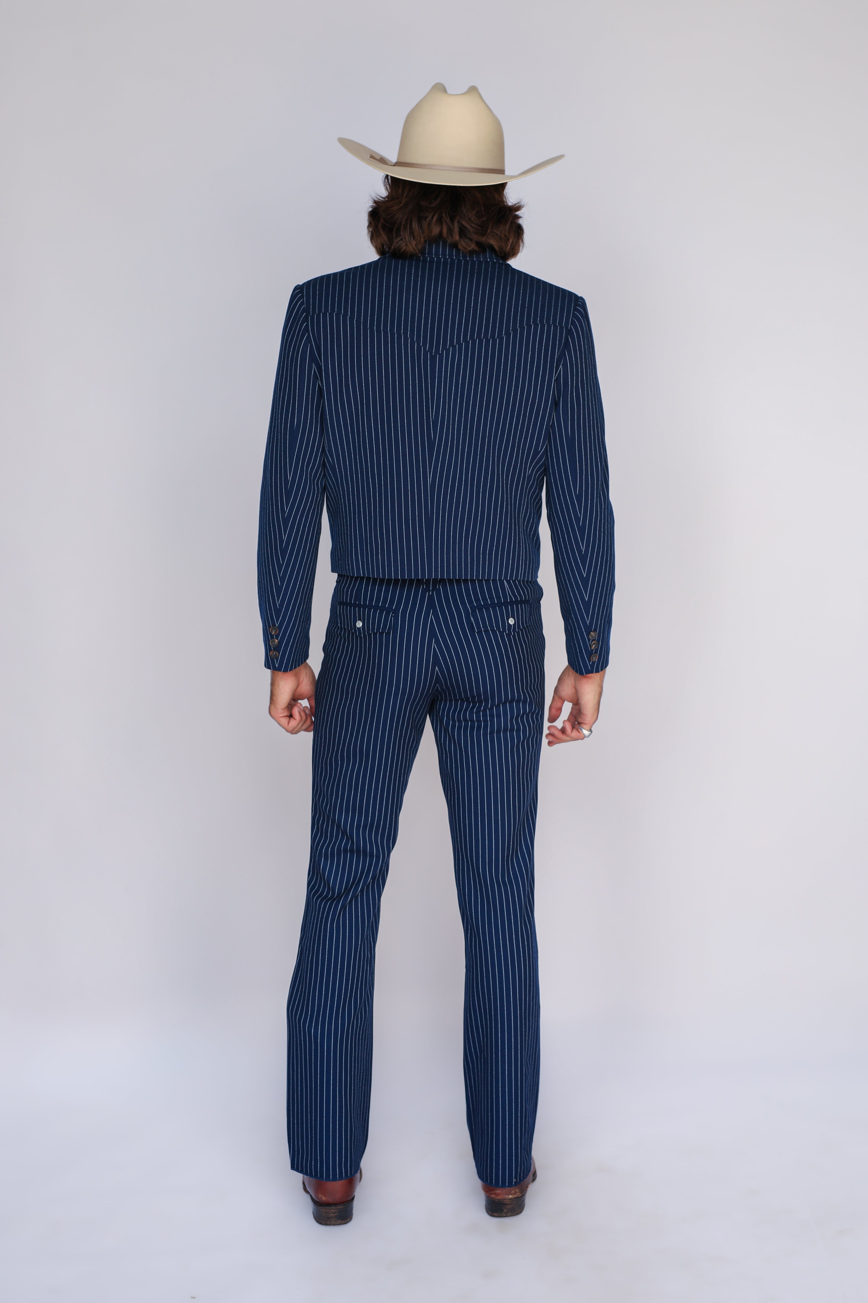 Bakersfield Jacket Navy Pin Stripe