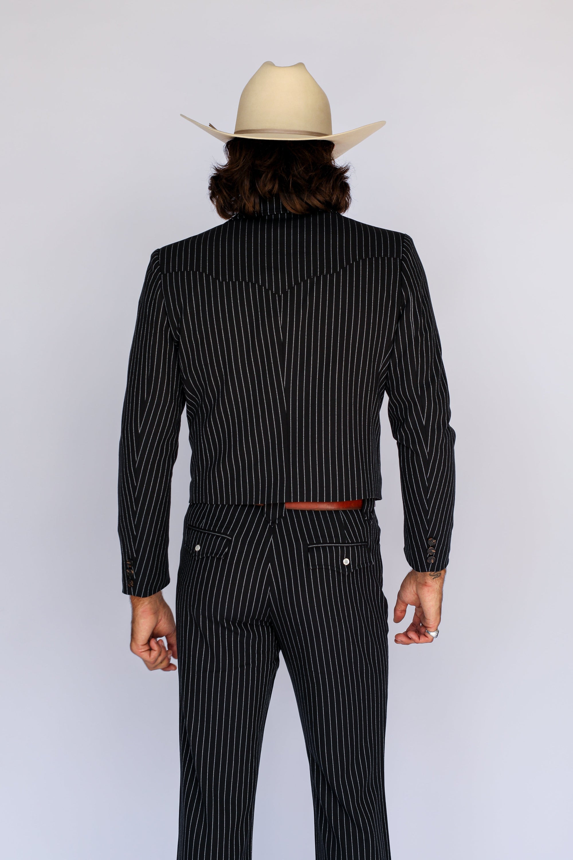 Bakersfield Jacket Black Pin Stripe