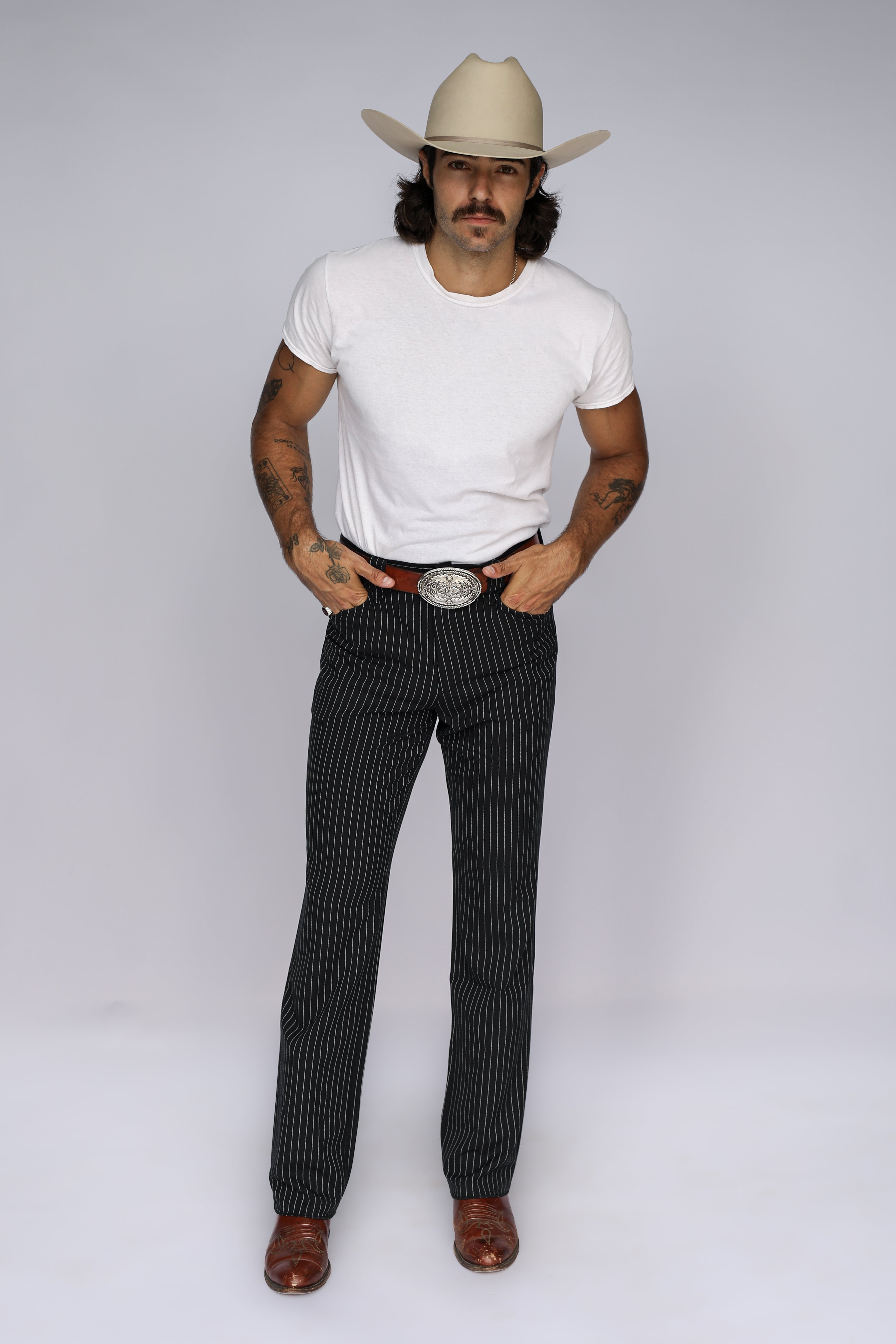 Bakersfield Pant Black Pin Stripe