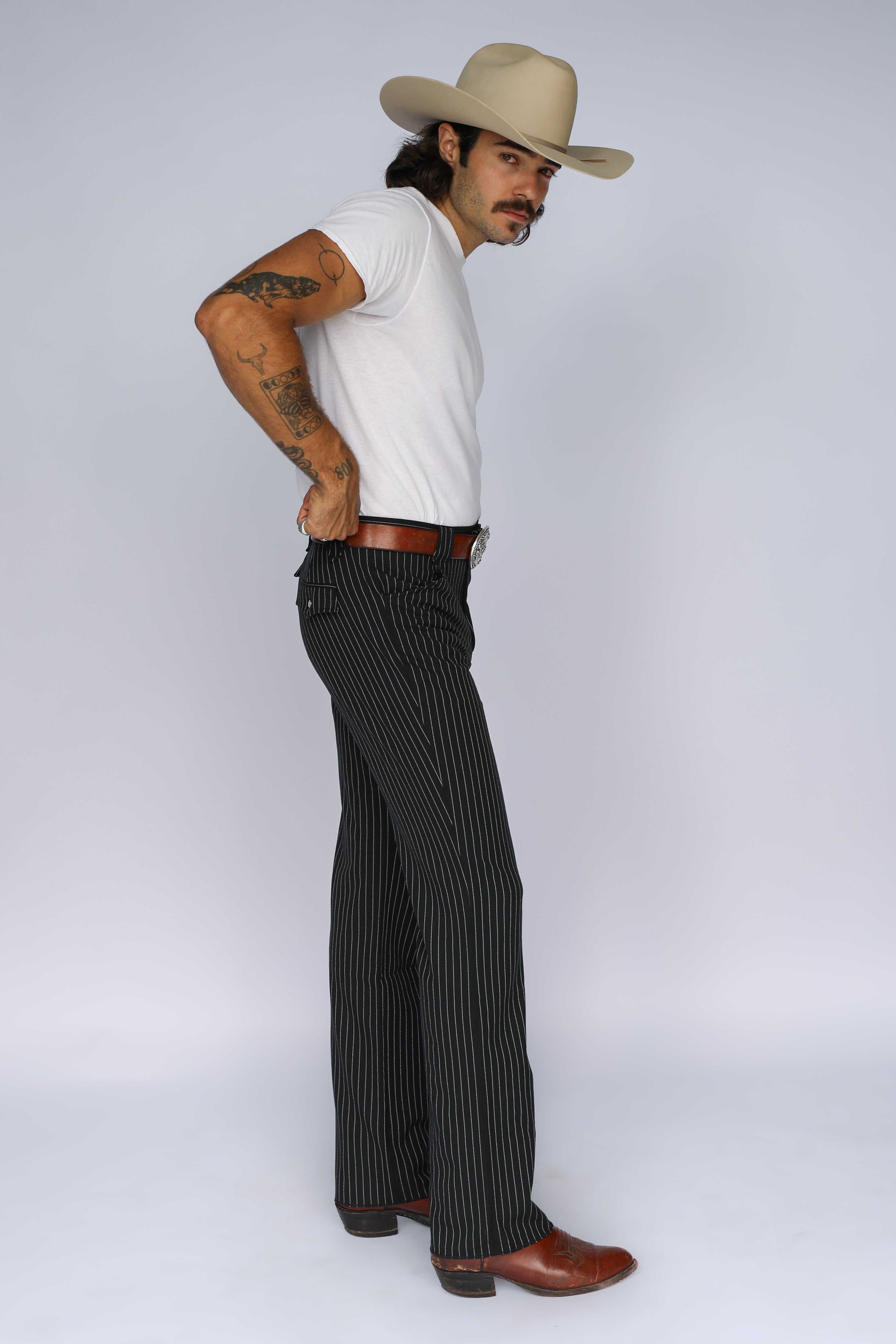 Bakersfield Pant Black Pin Stripe