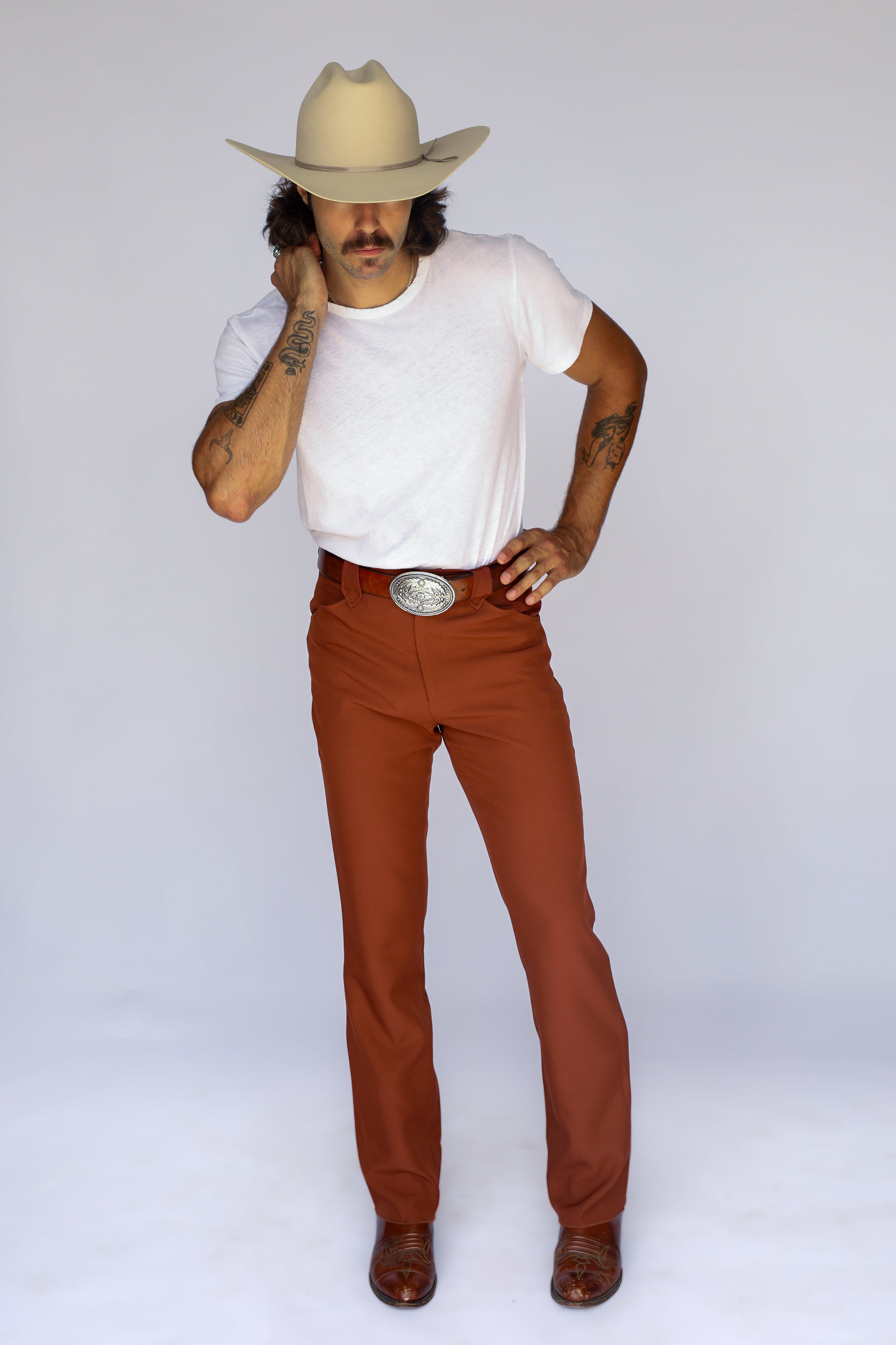 Franklin Unisex Western Pants Brown