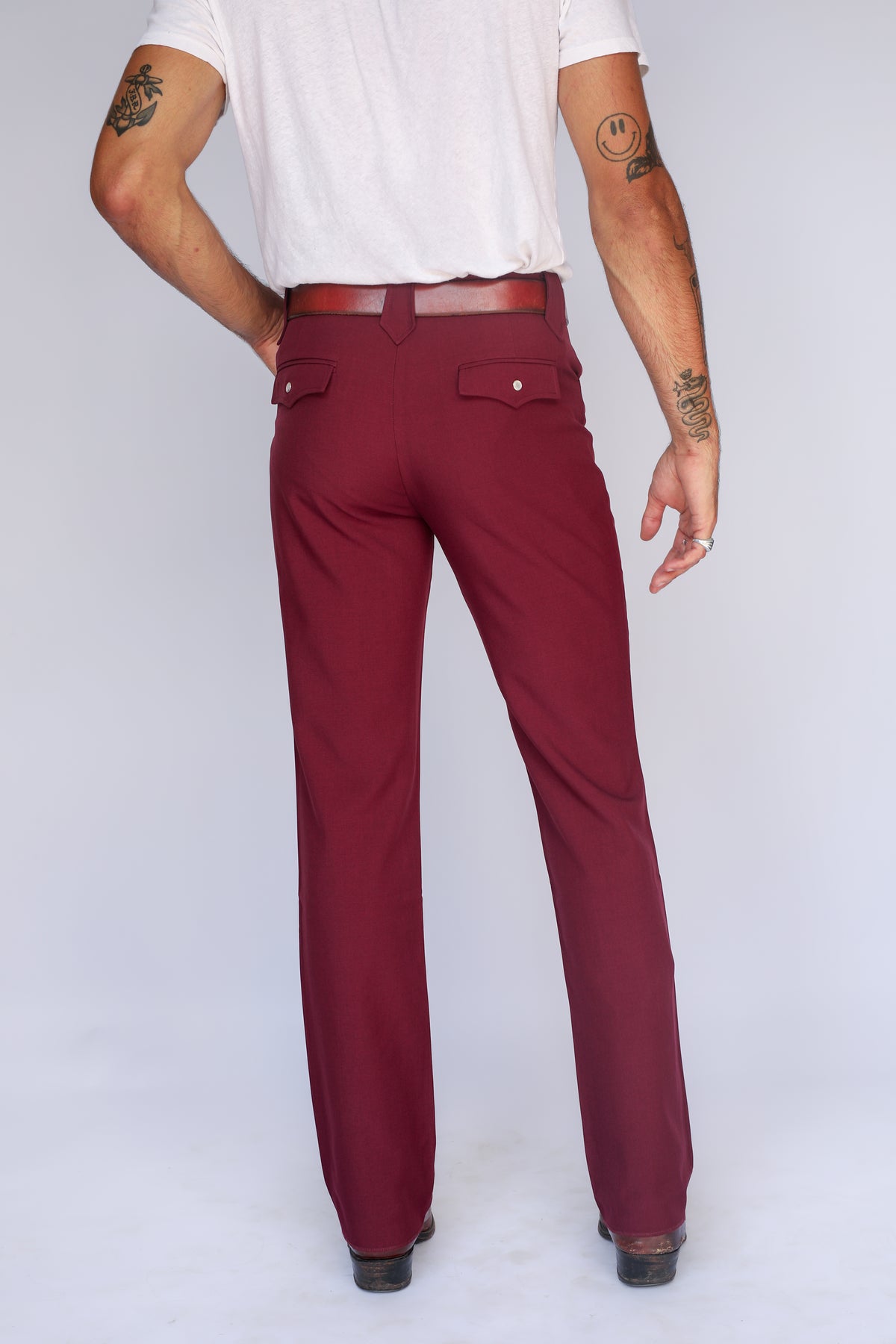Calamity Unisex Western Pants Maroon