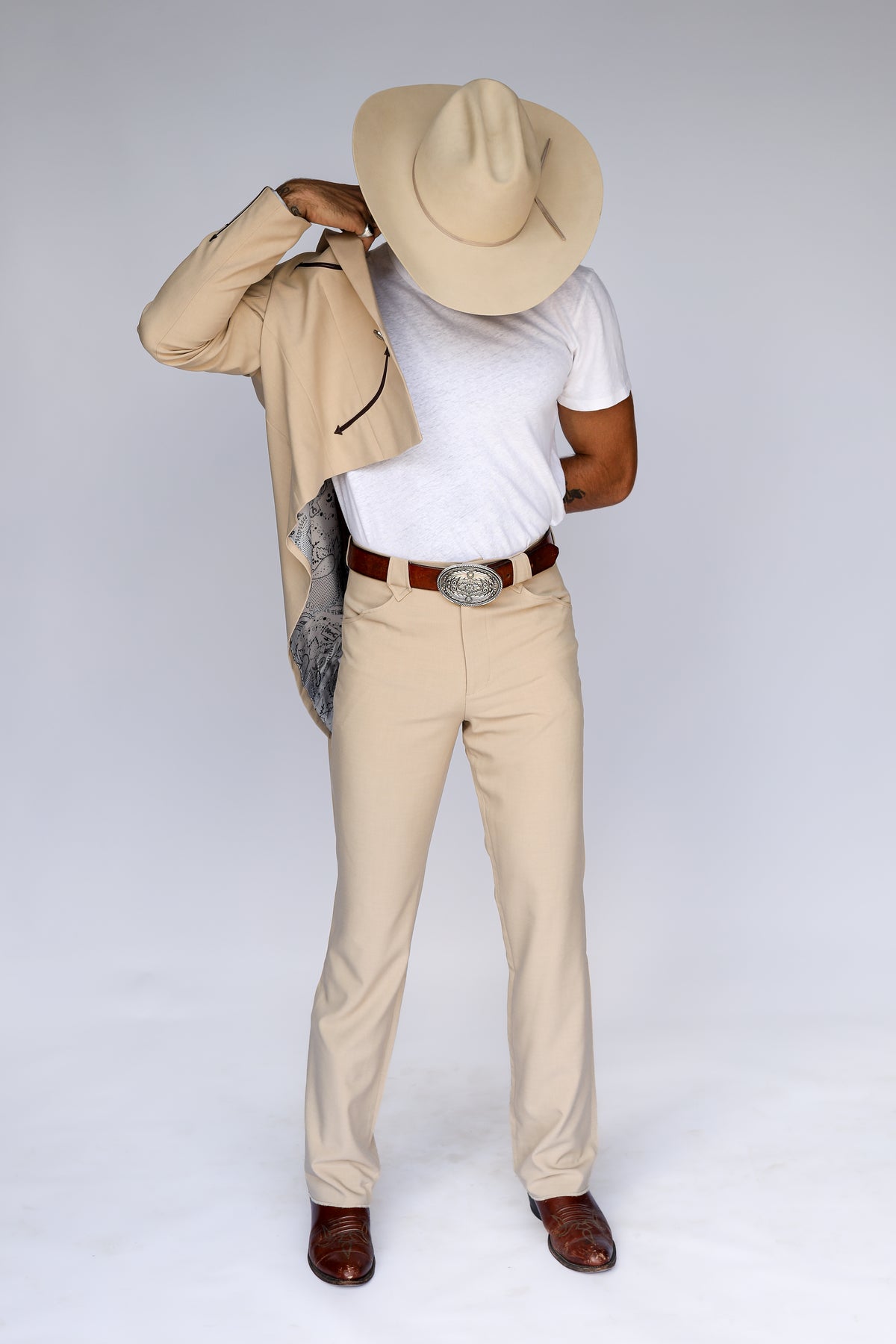 Calamity Unisex Western Pants Tan