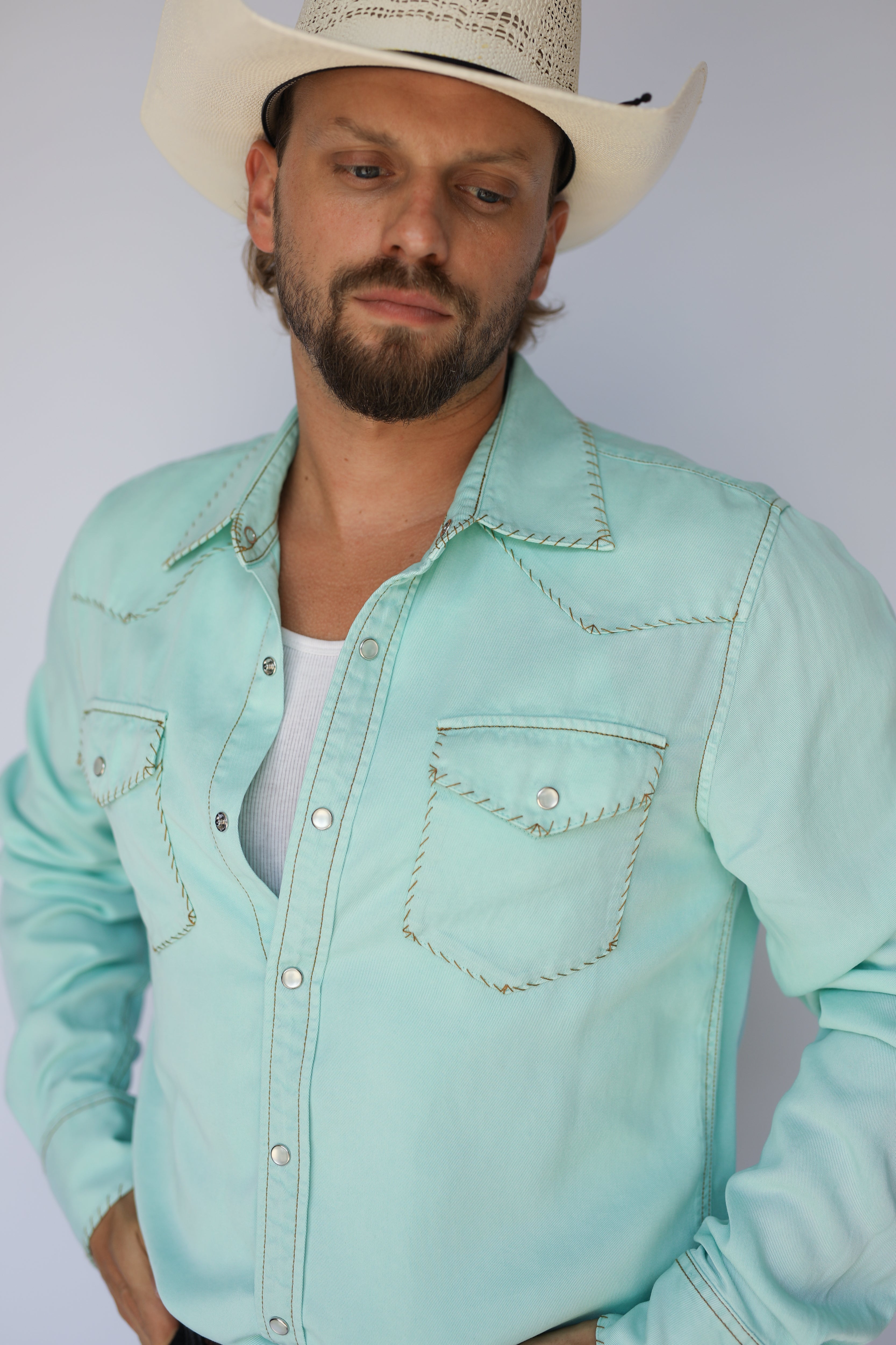 Brooklyn Men's Shirt Turquoise