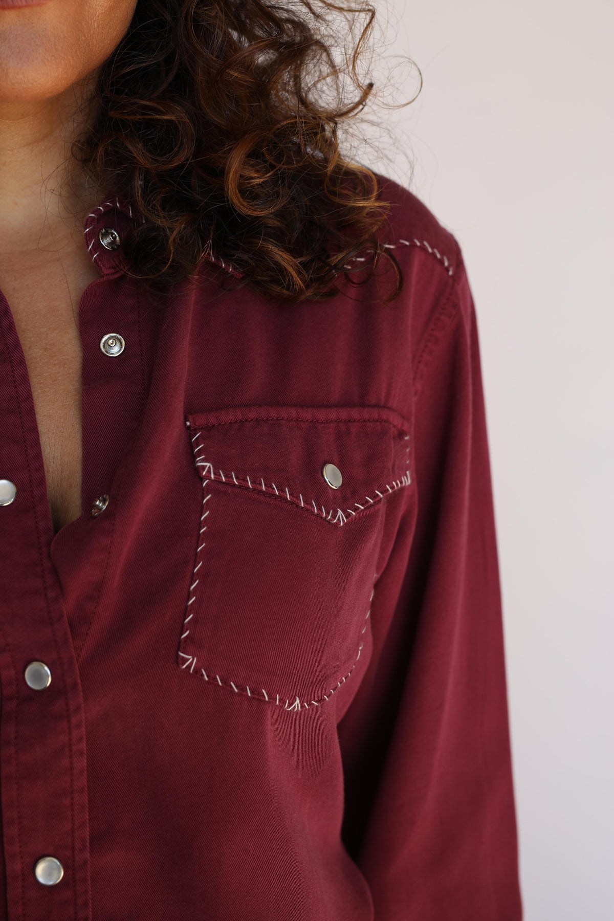 Women in wine western shirt