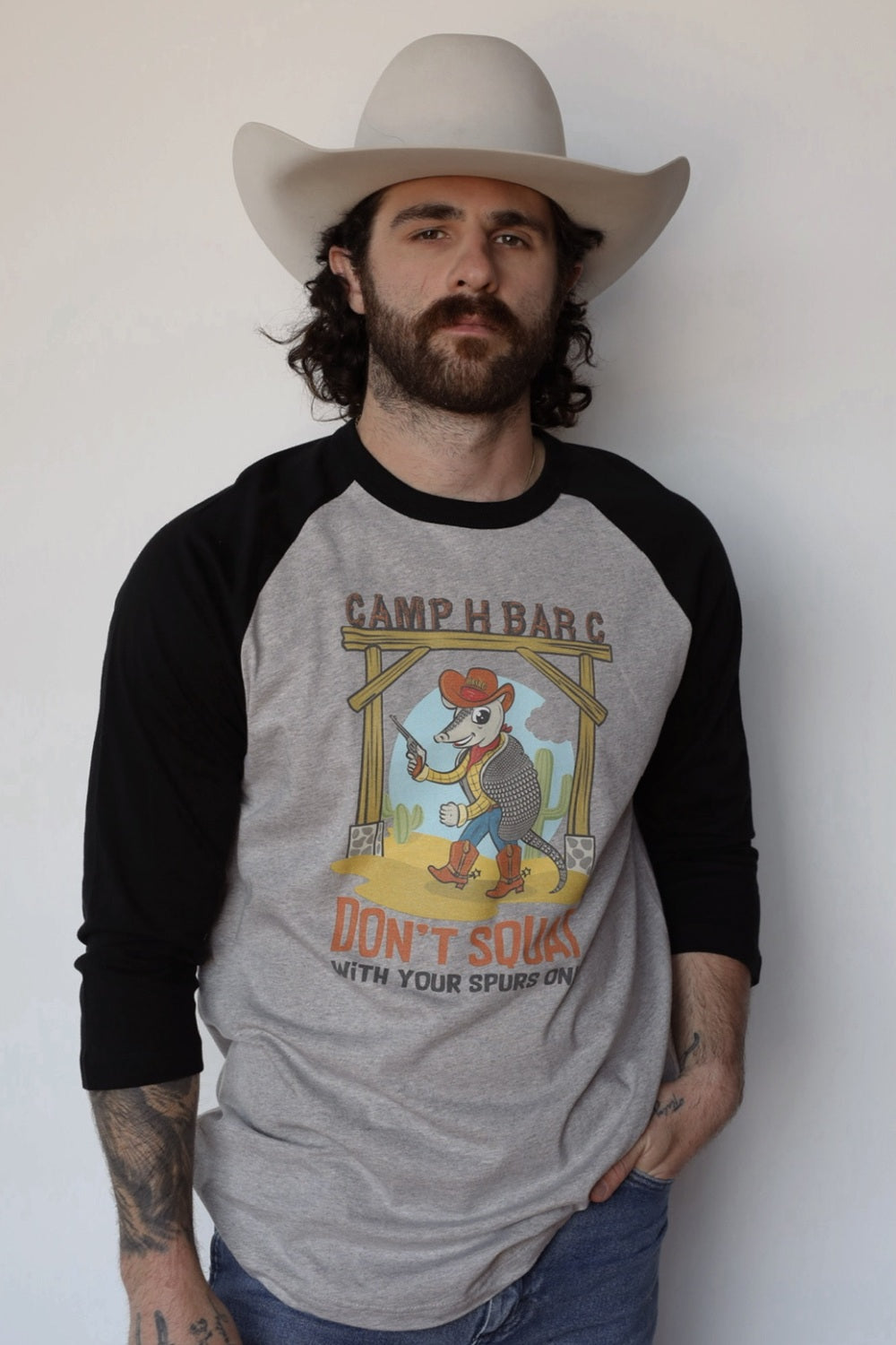 Armadillo Don’t Squat Raglan Baseball