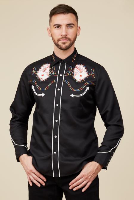 Royal Flush Men's Shirt Black