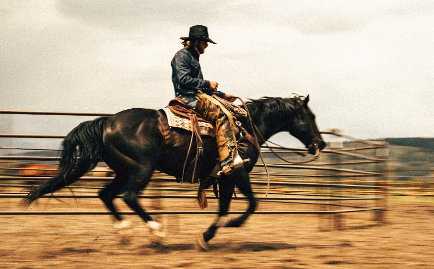 Man riding a horse