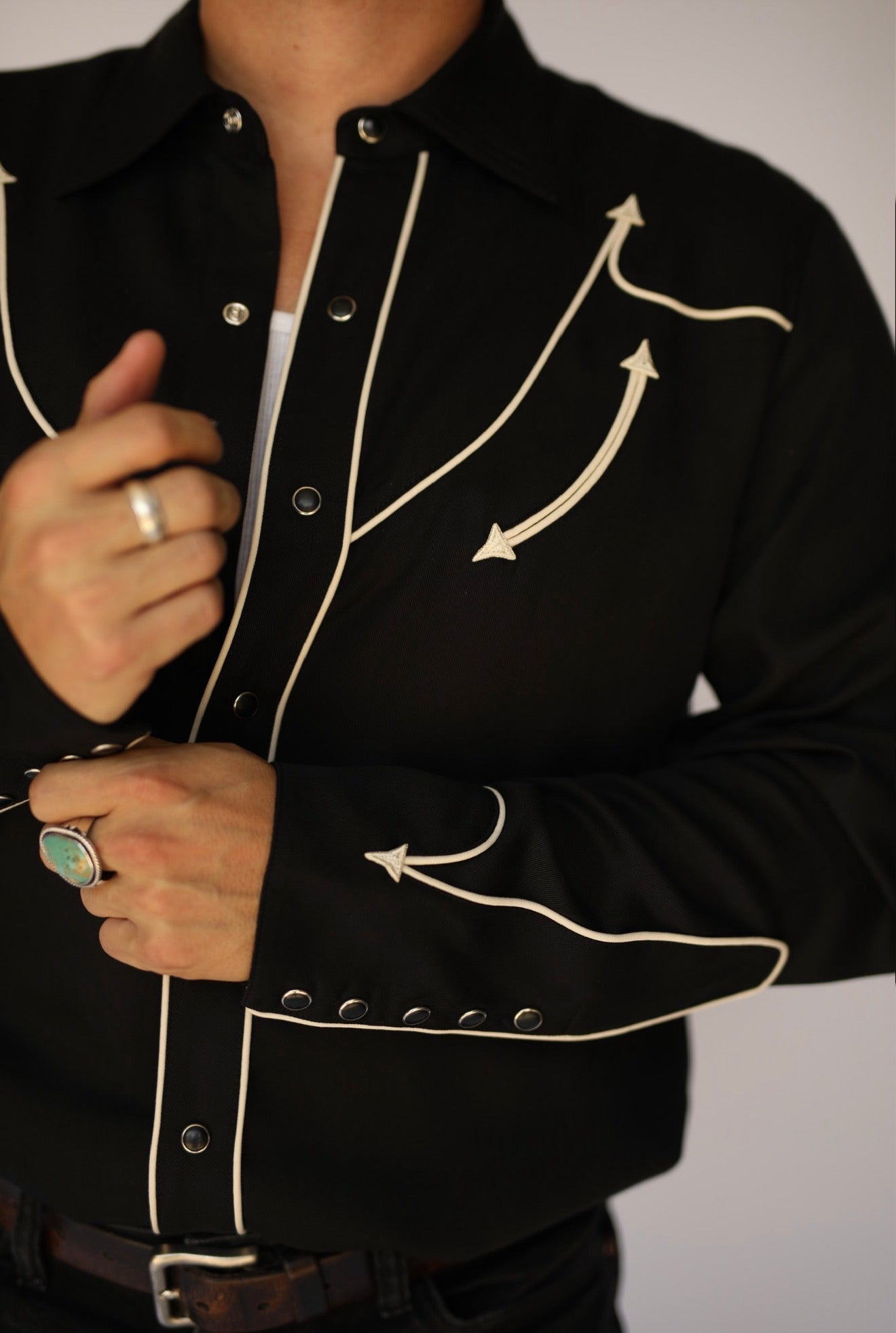 Reno Shirt Black with Off-White
