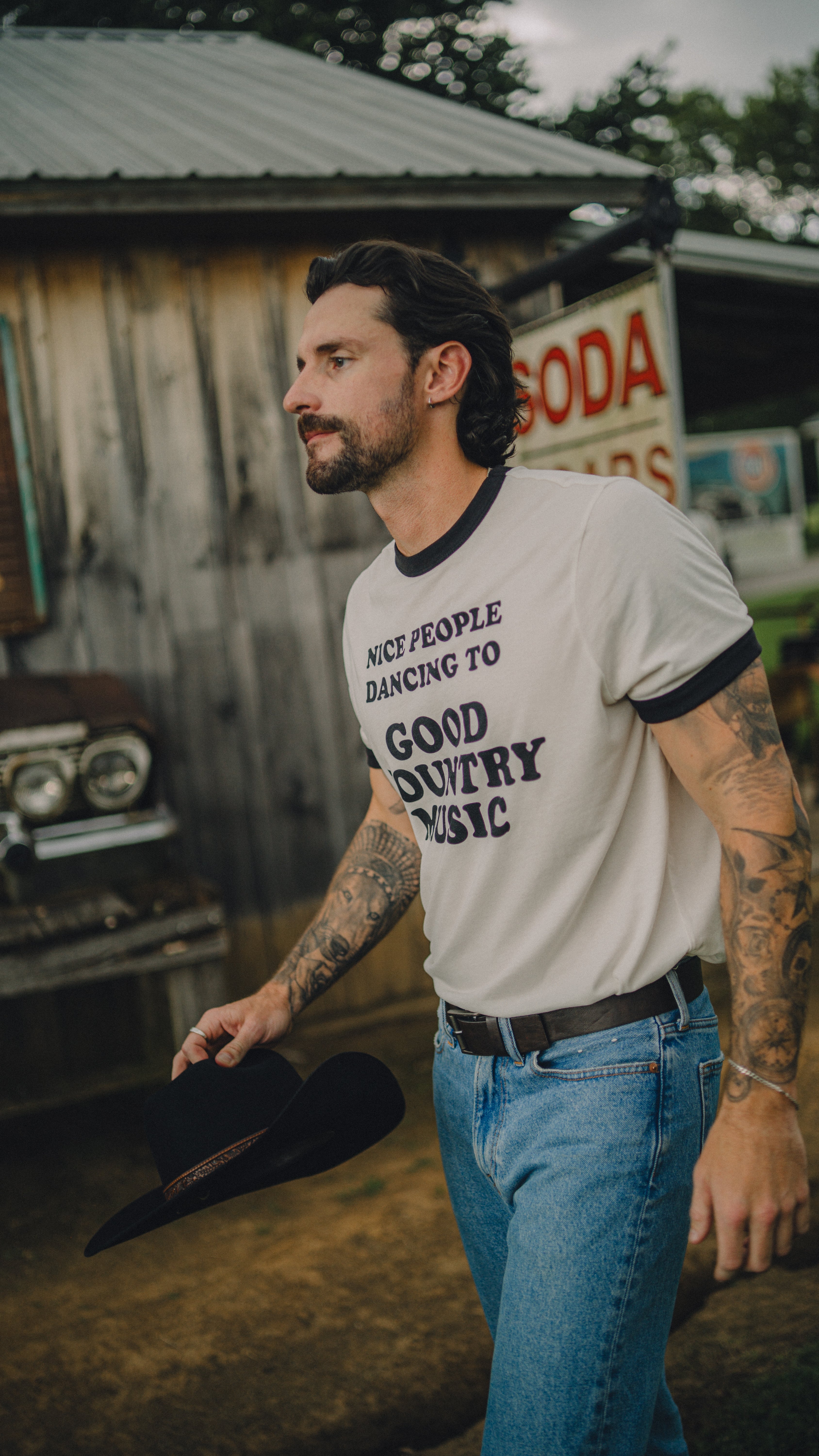 H Bar C X Rustler ‘Nice People’ Mens Ringer