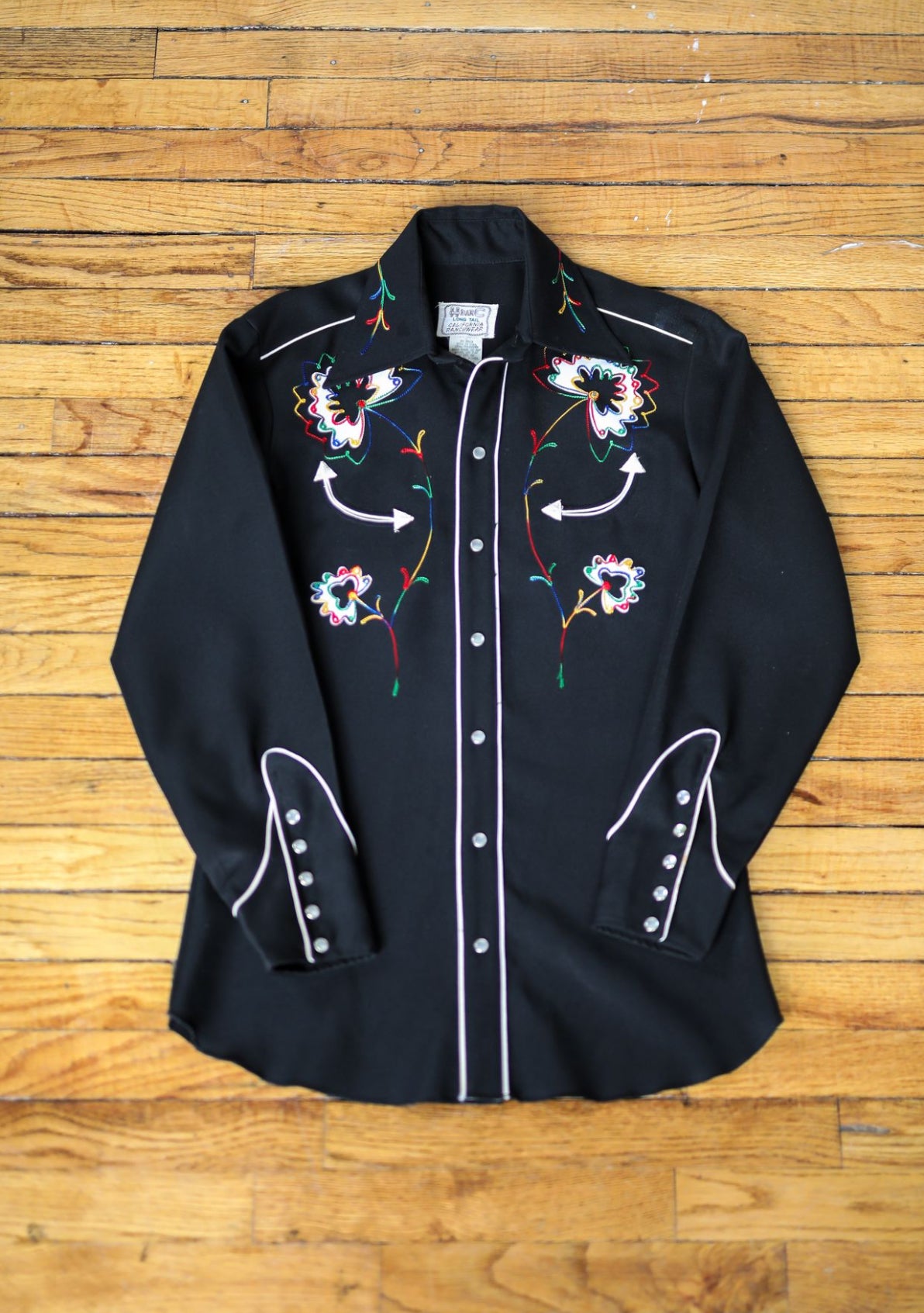 MEN'S VINTAGE 1970'S BLACK TEXAS XS/S