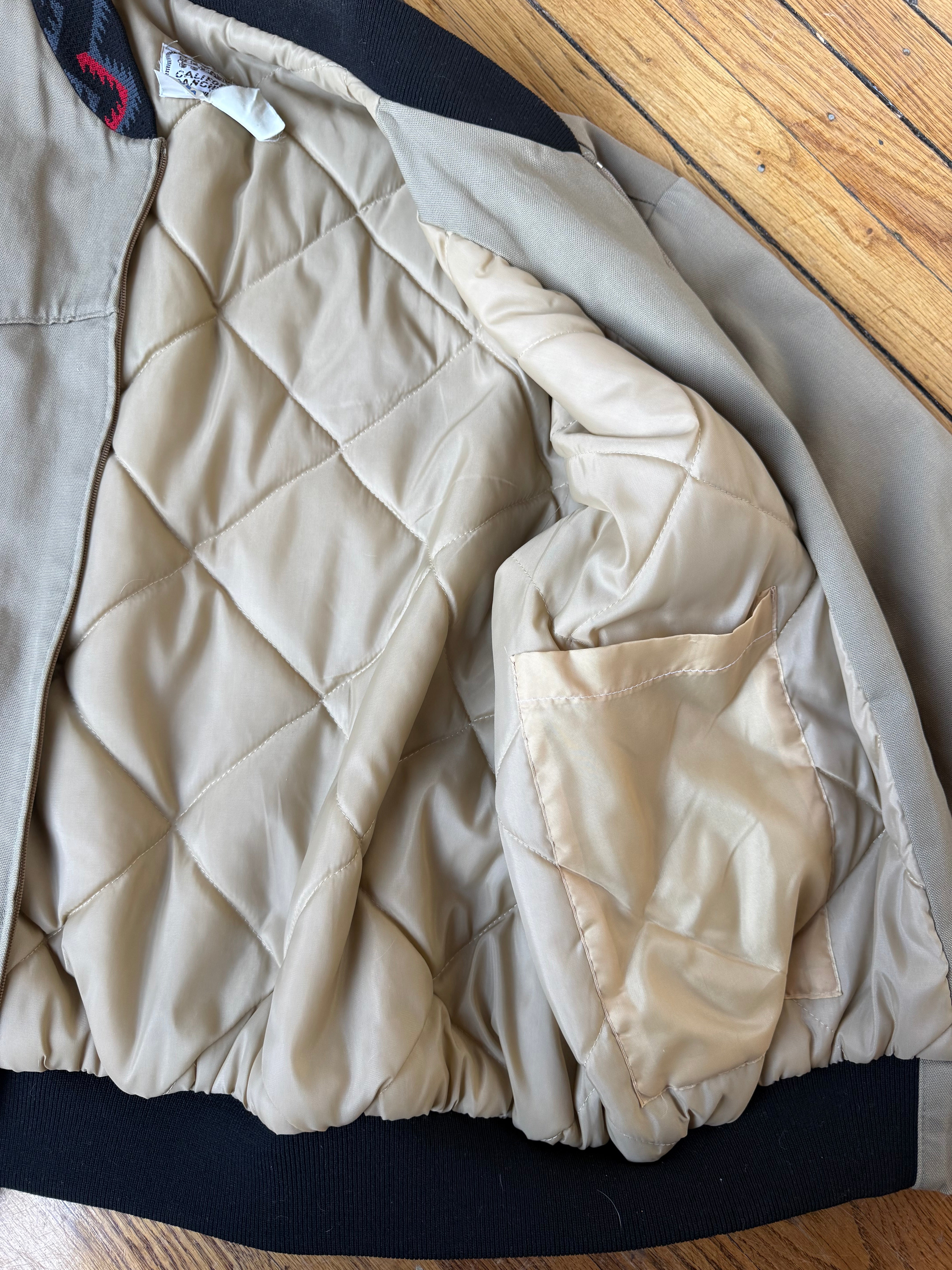 1970'S BEIGE ‘YELLOWSTONE’ AZTEC BOMBER L/XL