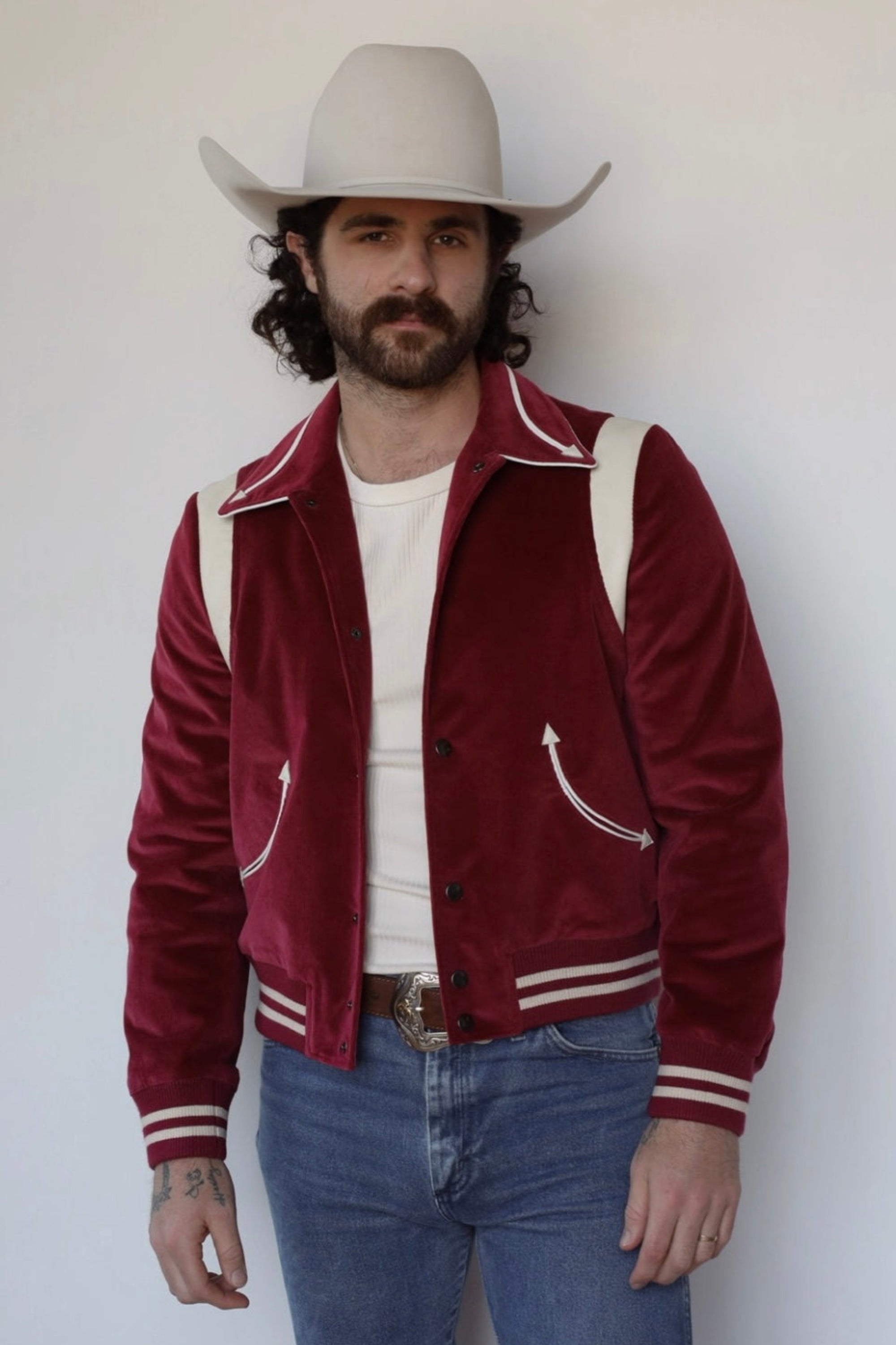 Silver Lake Corduroy Unisex Jacket Maroon