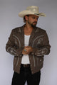 Bolero Men's Jacket Cocoa and White