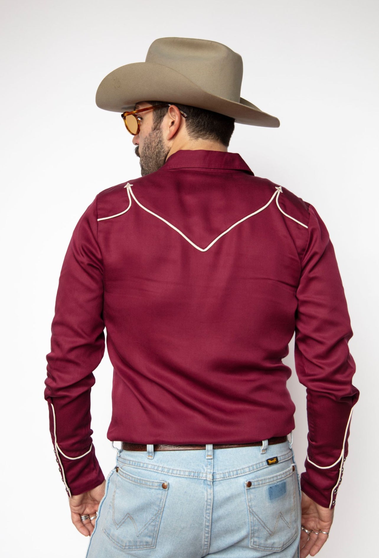 Reno Men's Shirt Maroon with Off White