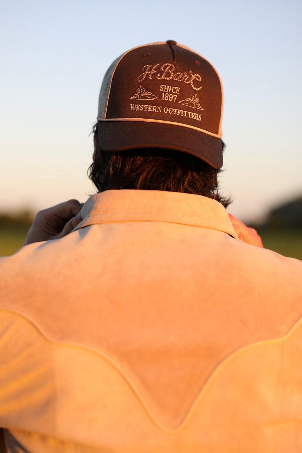 H Bar C Baseball Hat - Brown Rope - Western Outfitters