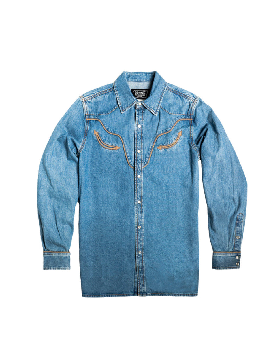 Rustler X H Bar C Denim Mens Shirt