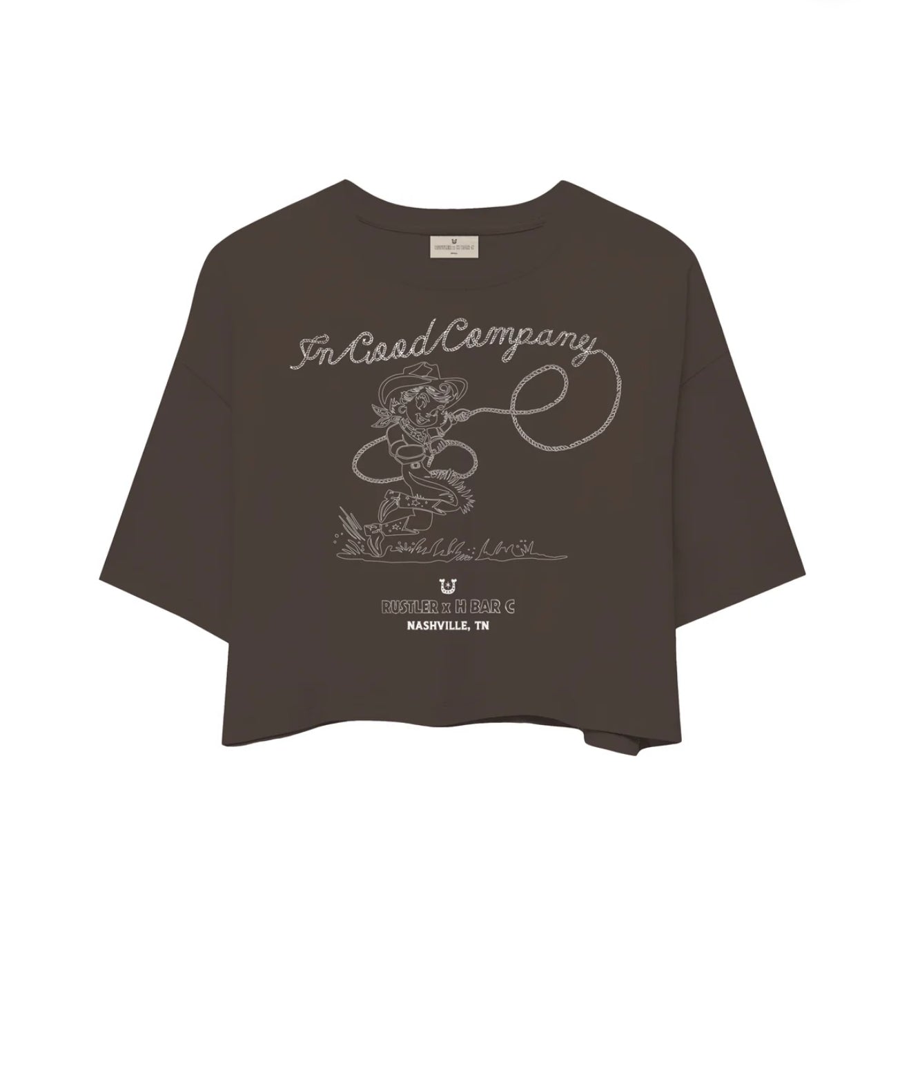 H Bar C X Rustler ‘In Good Company’ Women’s Crop Tee