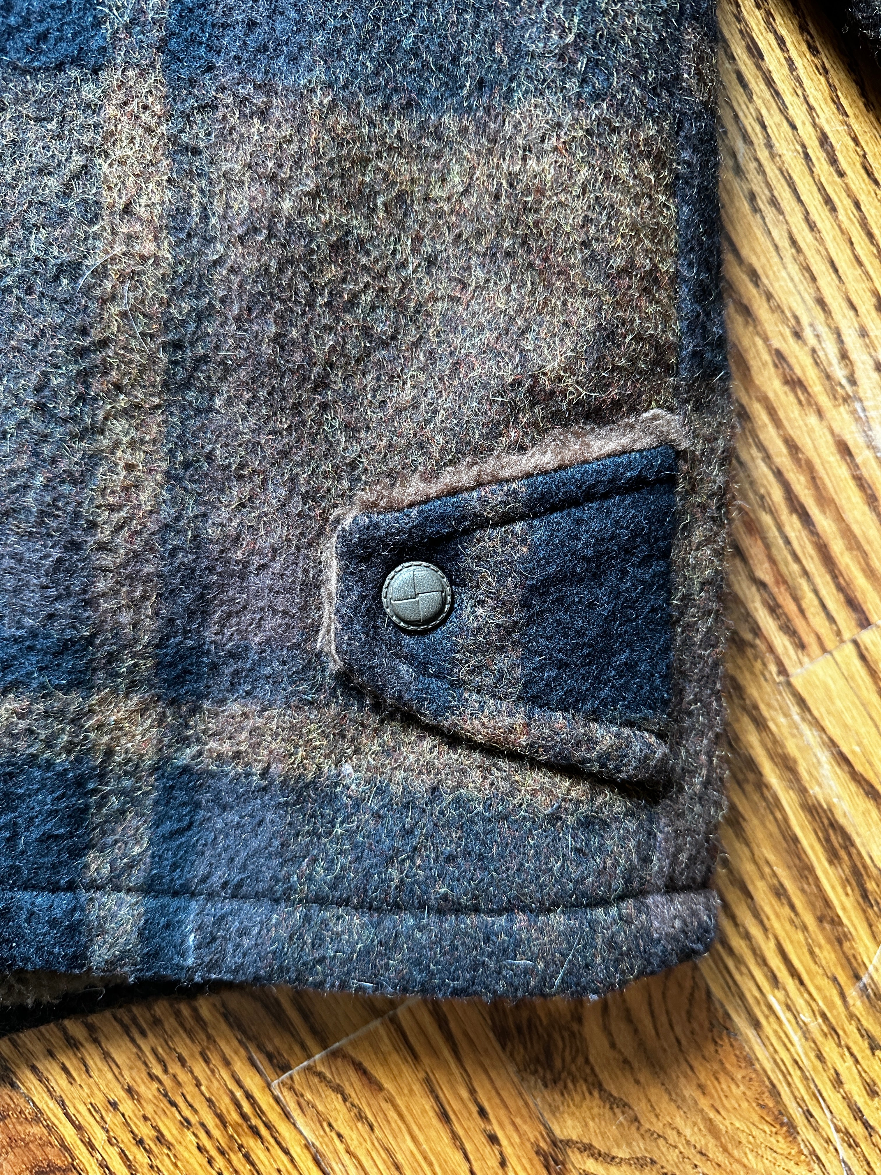 1950/60's BROWN PLAID SHERPA LINED RANCH COAT