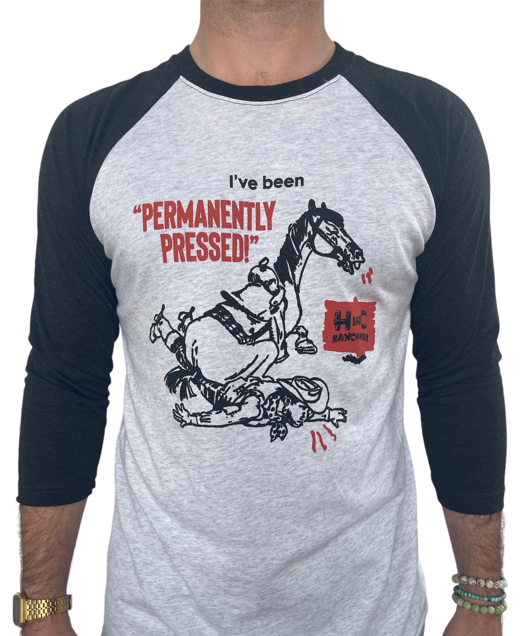 Permanently Pressed Baseball Raglan Shirt