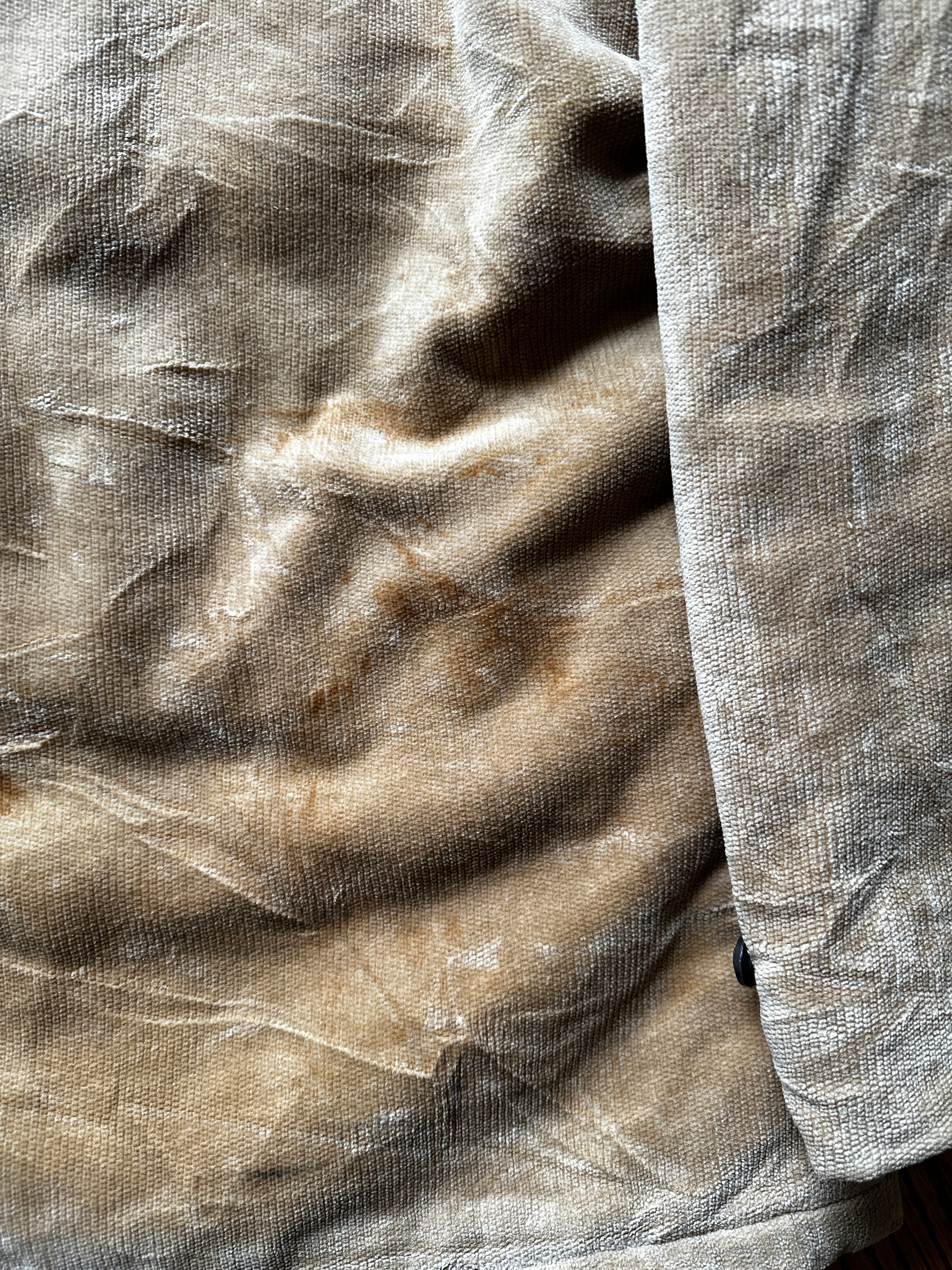 1960'S BEIGE CORDUROY SHERPA LINED L/XL