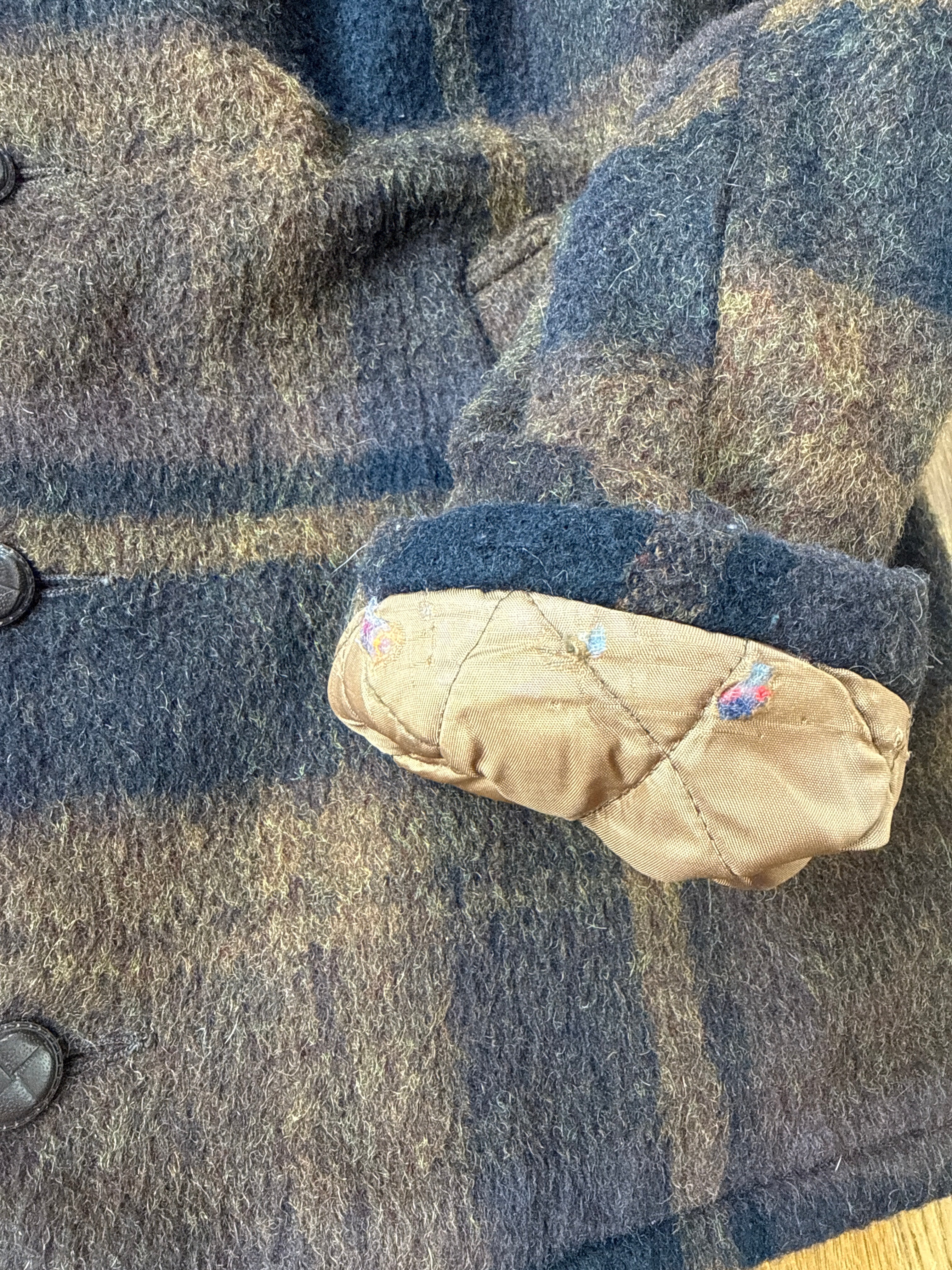 1950/60's BROWN PLAID SHERPA LINED RANCH COAT