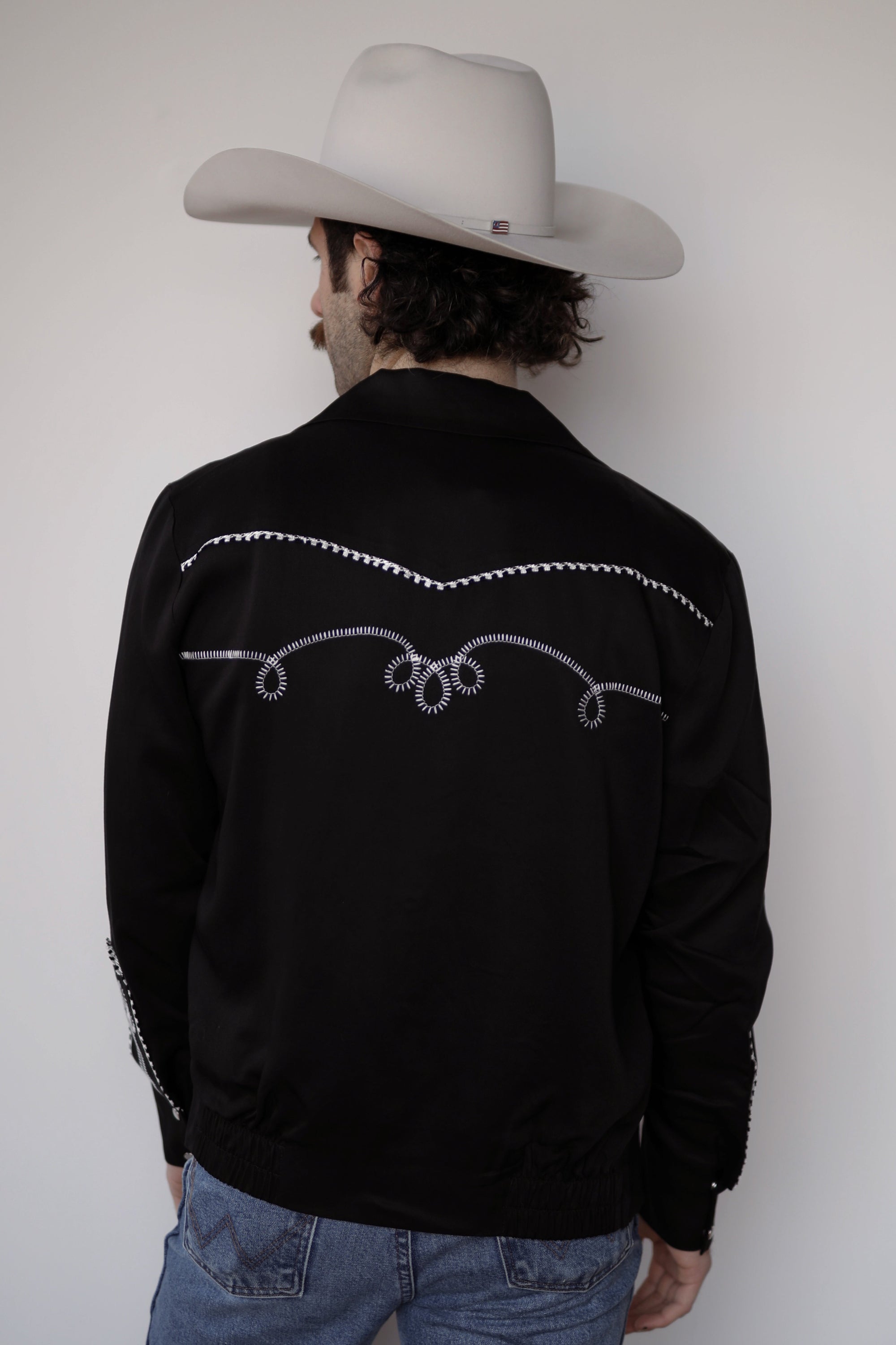 Bolero Men's Jacket Black and White