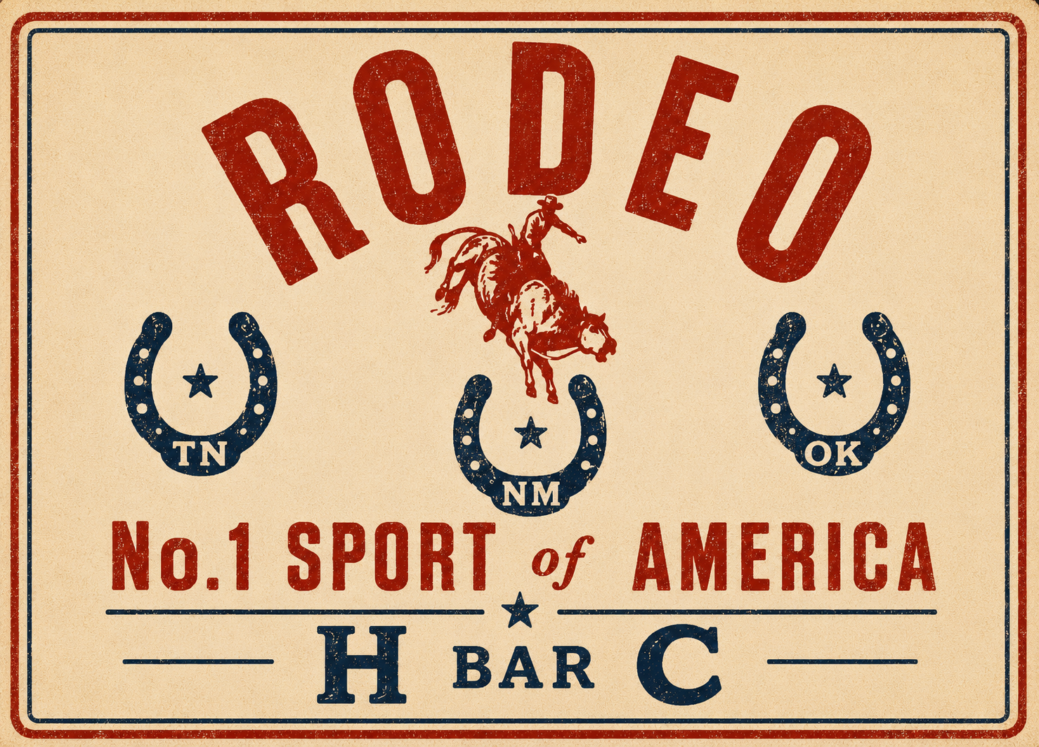 AMERICAN #1 RODEO POSTCARD